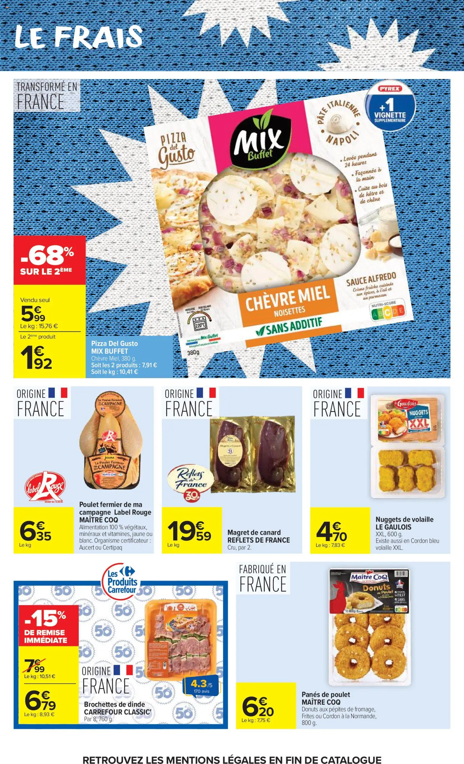 {H1} | Page: 29 | Produits: Frites, Buffet, Cordon bleu, Crème