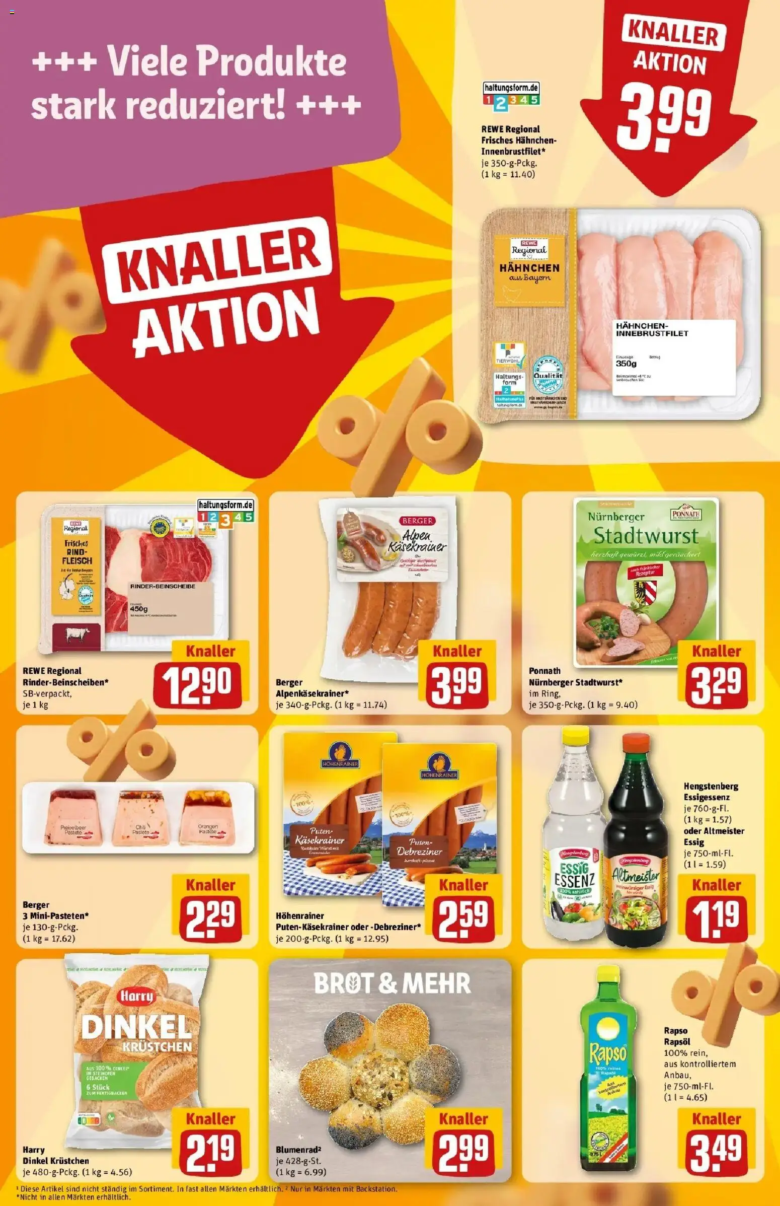 REWE Prospekt ab 26.10.2026 zum Blättern » Angebote | Seite: 16 | Produkte: Rapsöl, Brot, Rapso rapsol, PC