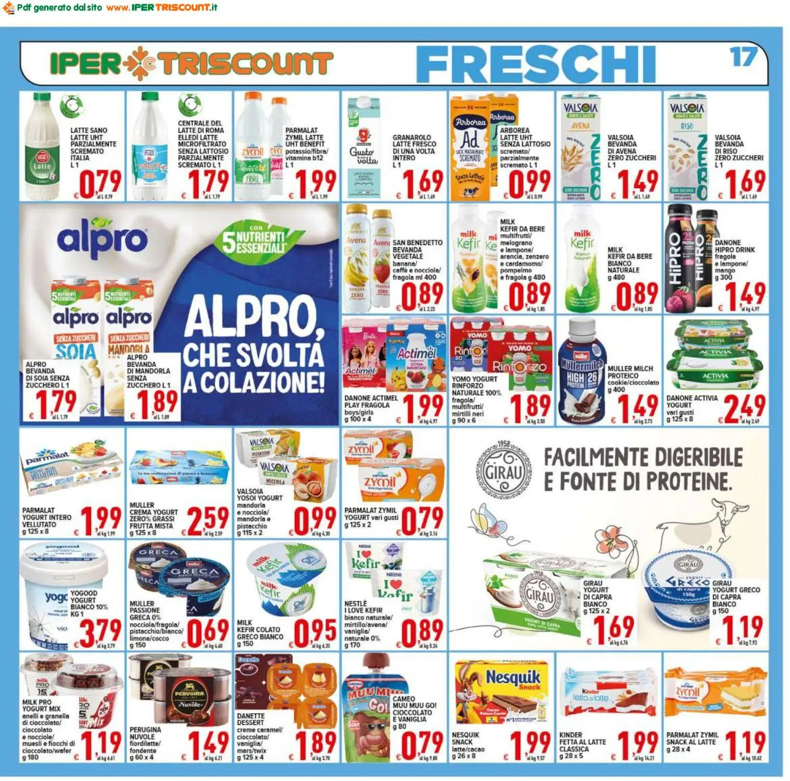 Volantino Ipertriscount del 29.05.2026 | Pagina: 17 | Prodotti: Yogurt, Cioccolato, Riso, Mirtilli