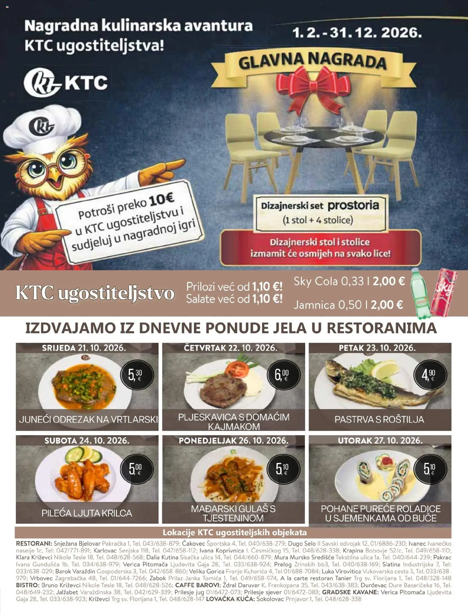 KTC katalog | vrijedi od 21.10.2026 | Stranica: 41 | Proizvodi: Sky Cola, Stol, Odrezak, Prilozi