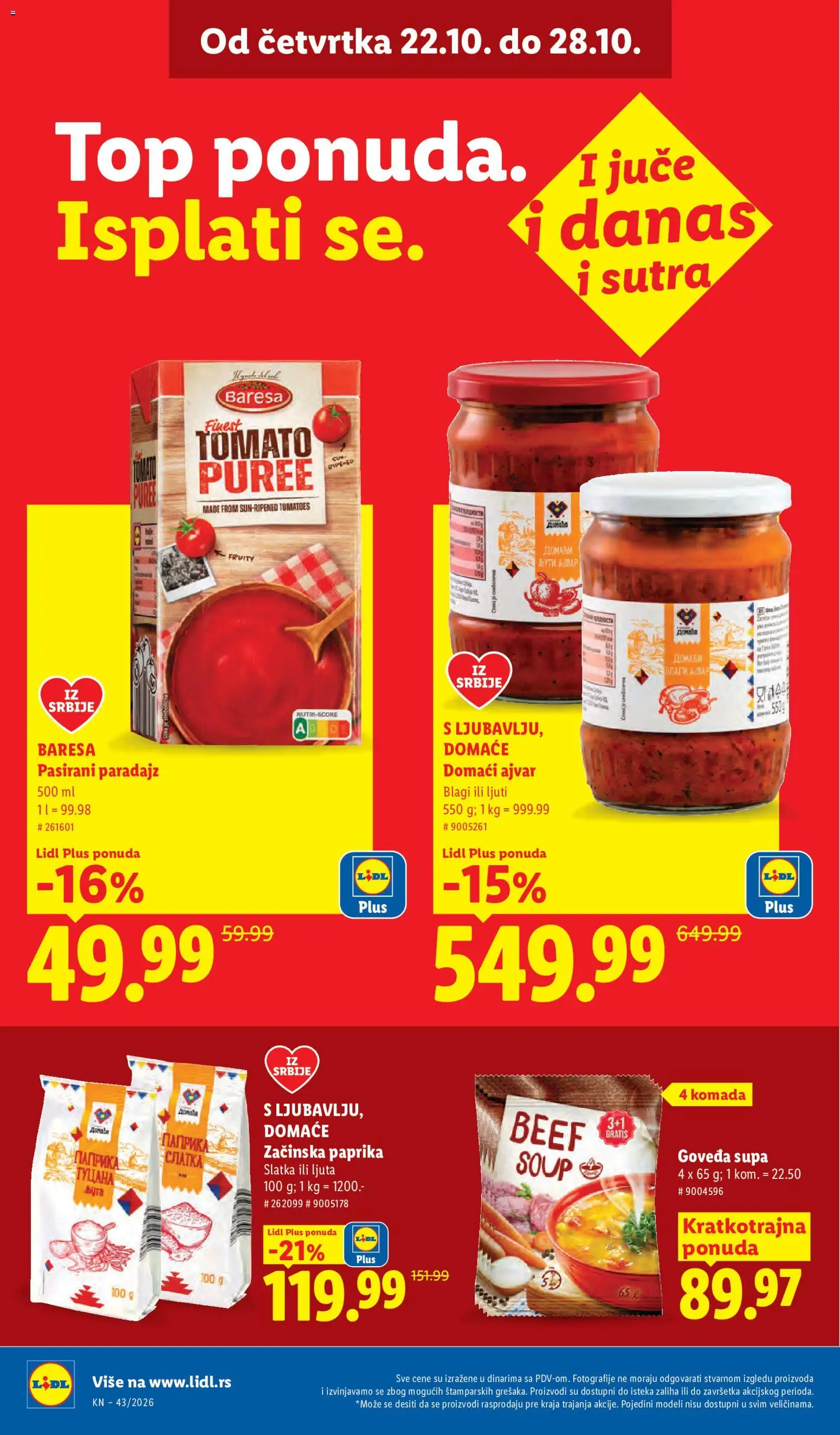 Lidl katalog - važi od 22.10.2026 | Strana: 30 | Proizvode: Ljuta paprika, Ajvar, Paprika, Paradajz
