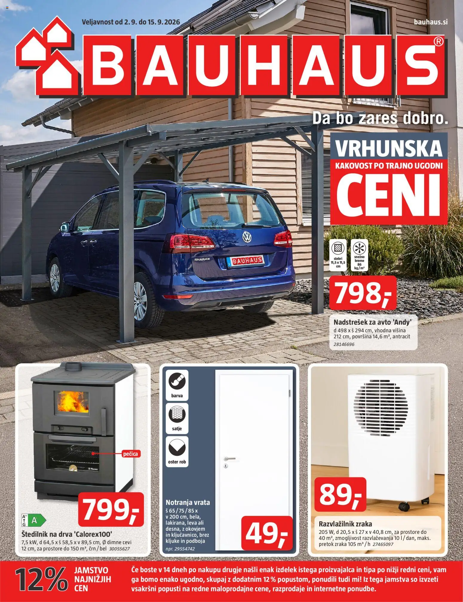 Novi Bauhaus katalog ponudbe – veljaven od 02.09.2026 | Stran: 1 | Izdelki: Pecica, Barva, Štedilnik, Vrata