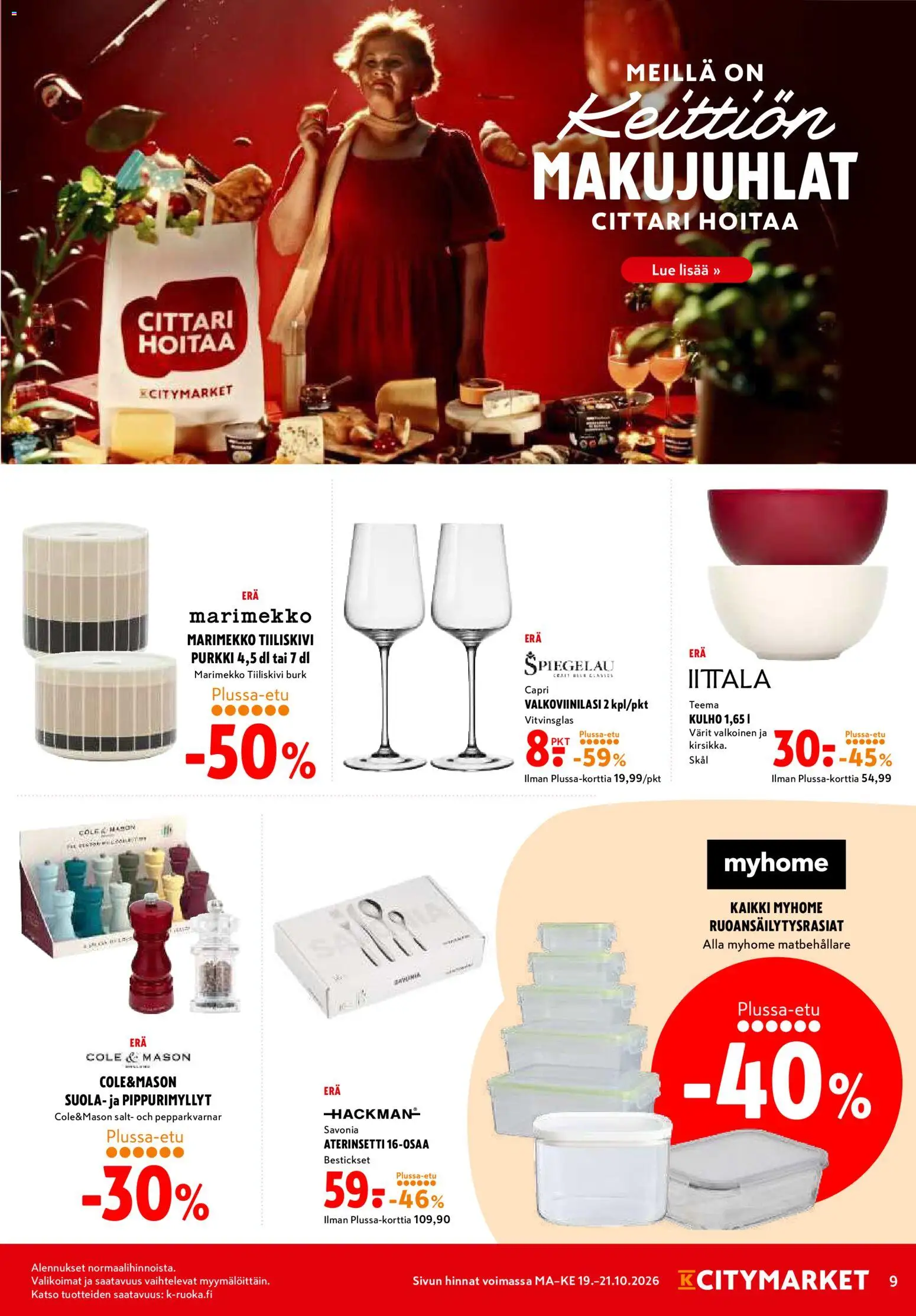 K-Citymarket tarjoukset – voimassa 19/10/2026 alkaen | Sivu: 9