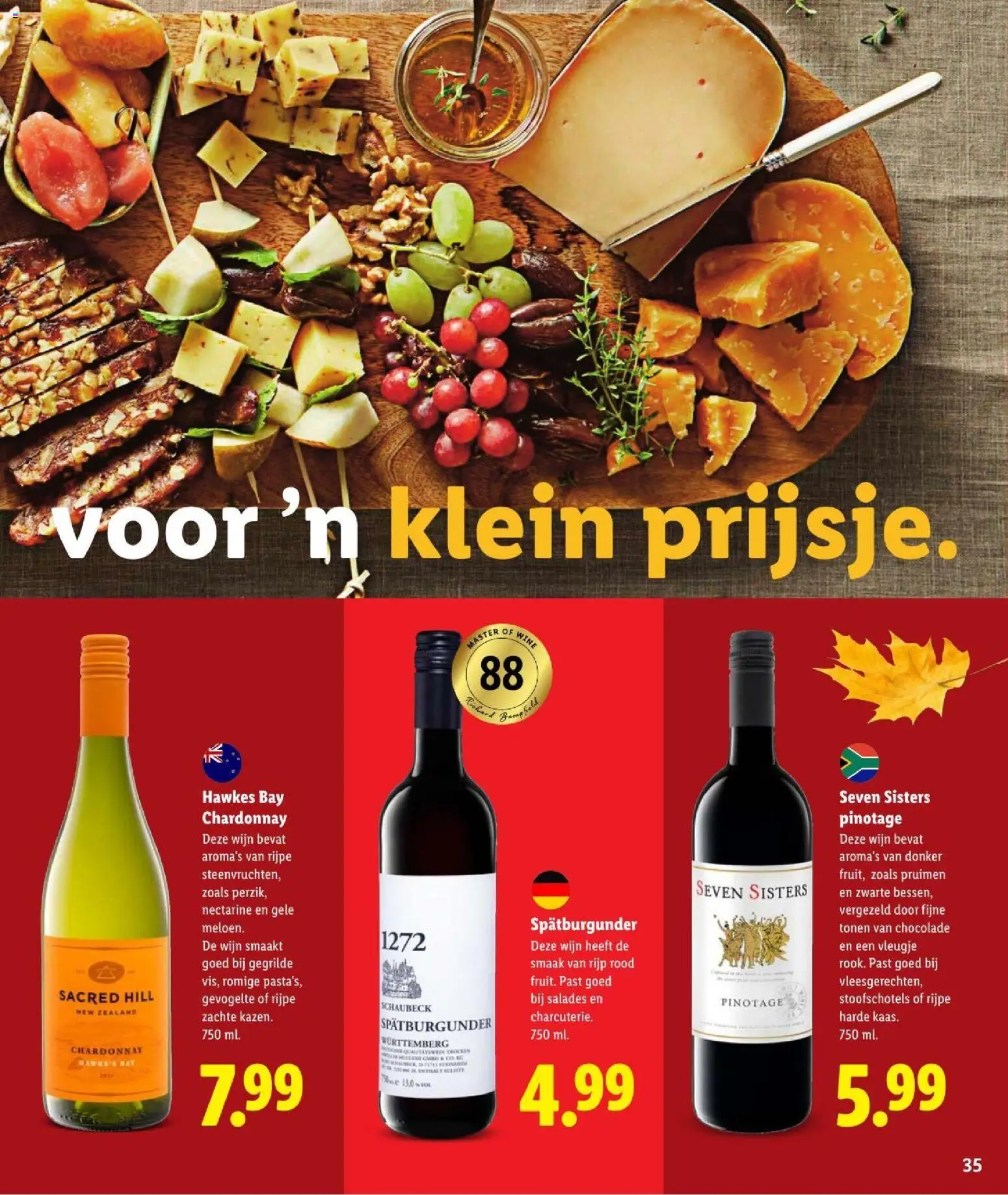 {H1} | Pagina: 35 | Producten: Chocolade, Wijn, Salades, Gevogelte