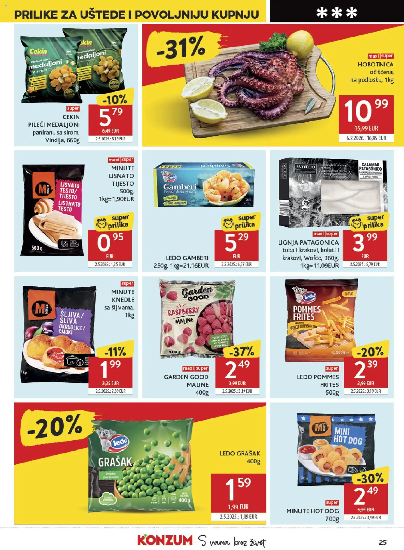 Konzum HR akciós ujság - amely érvényes a következő dátumtól: 13.05.2026 | Oldal: 25 | Termékek: Hot dog