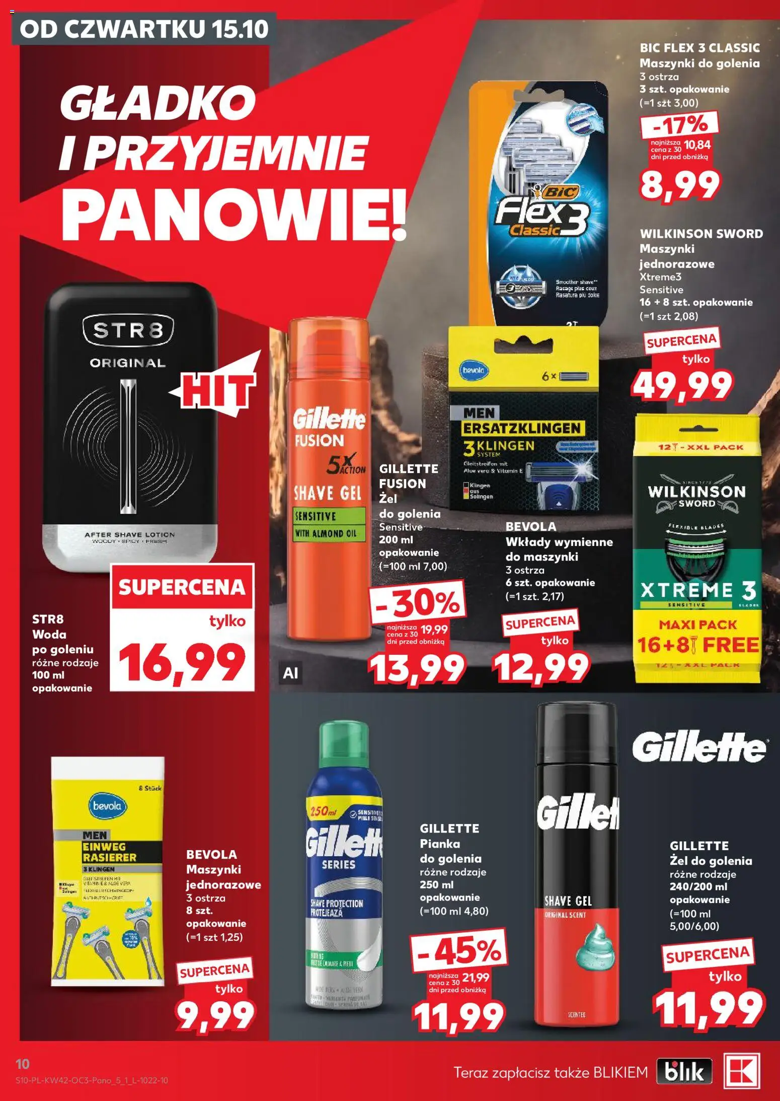 Kaufland Polsko leták - Drogerie od 15.10.2026 | Strana: 10 | Produkty: Bevola, Aloe vera, Gillette fusion