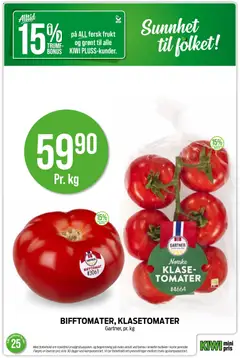 Forhåndsvisning av Kiwi kundeavis gyldig fra 15.06.2026 | Side: 23 | Produkter: Tomater, Kiwi