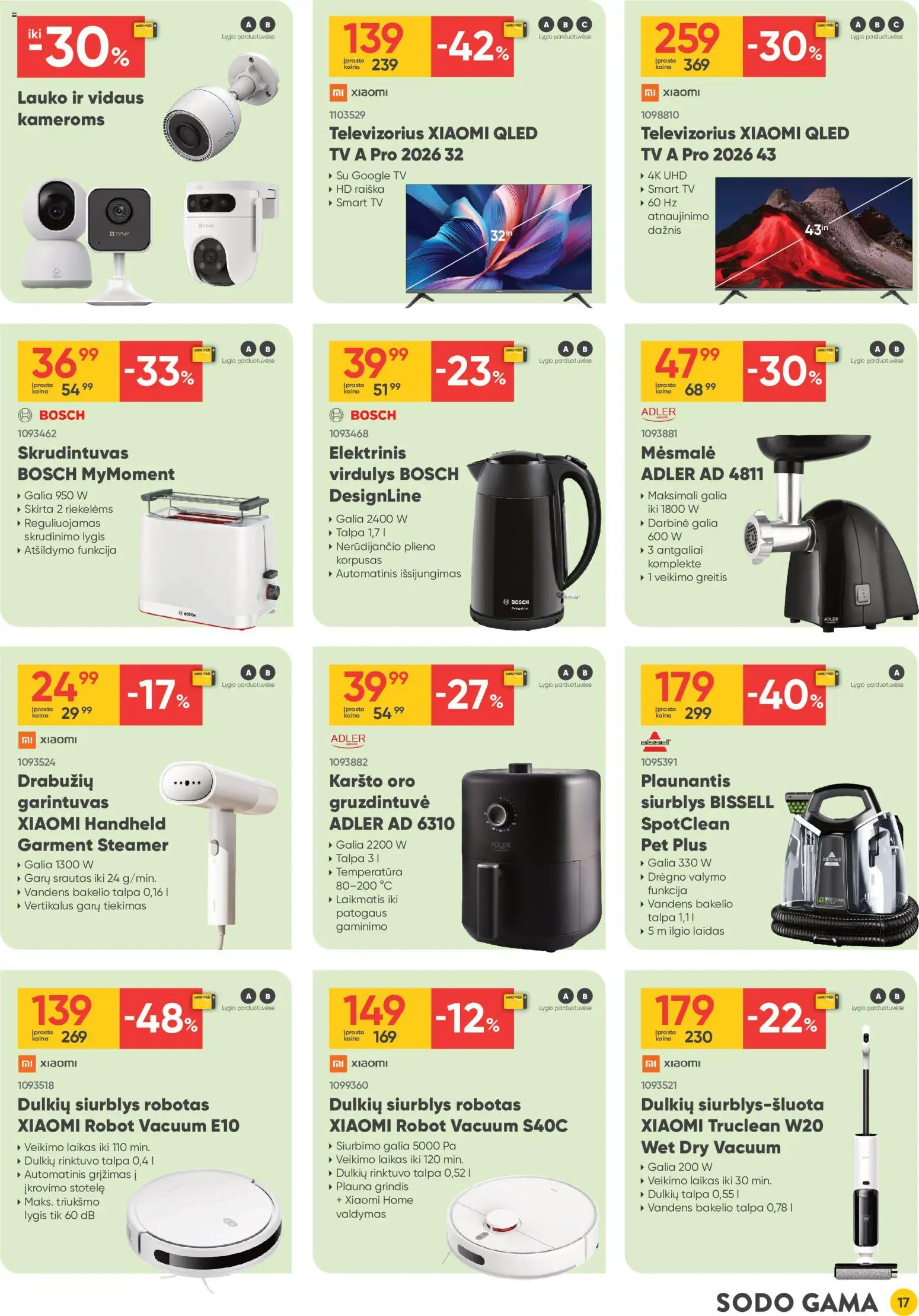 MOKI VEŽI akcijos nuo 2026.07.23 | Puslapis: 17 | Prekių: Robotas, Tv, Televizorius, Virdulys