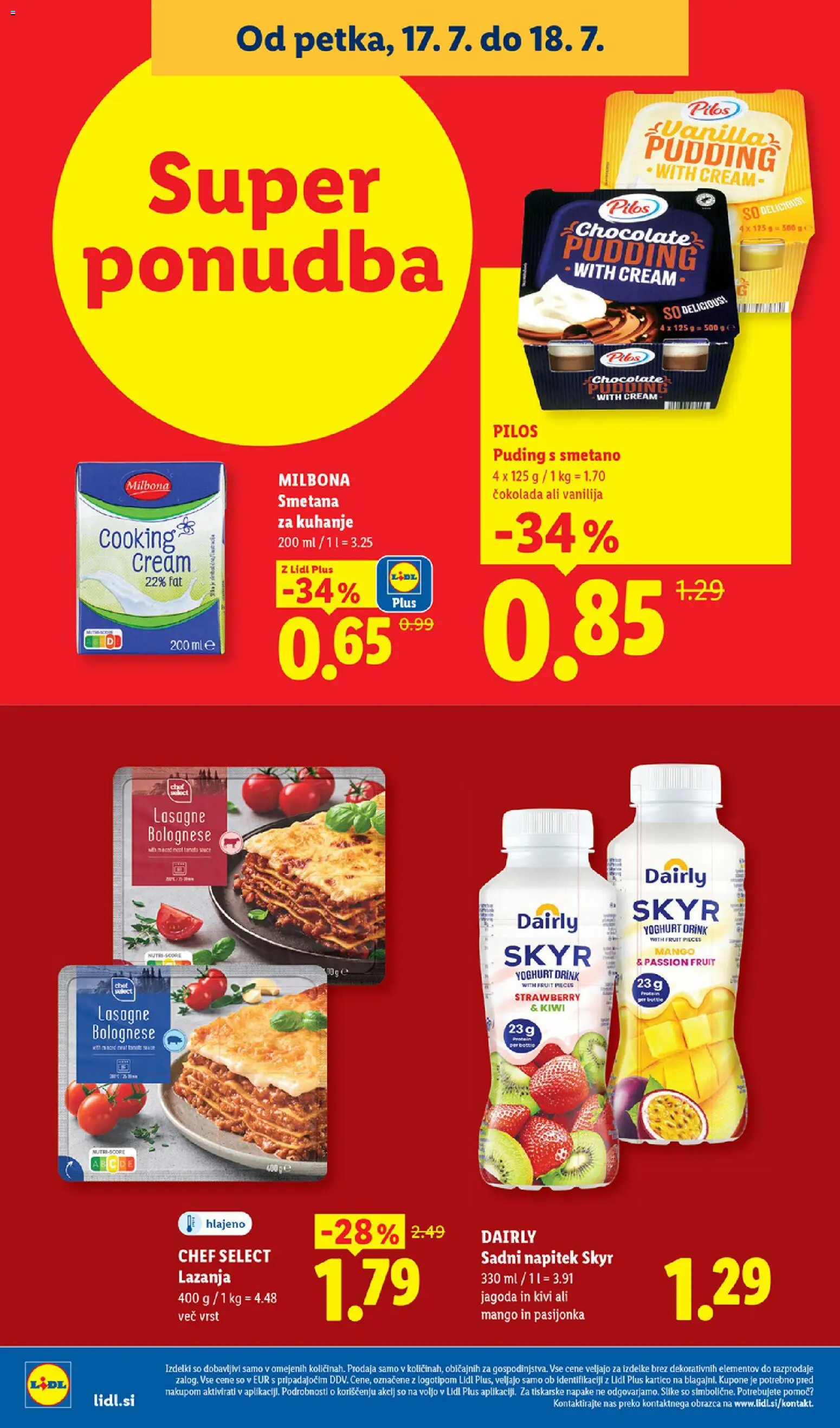 Novi Lidl katalog ponudbe – veljaven od 16.07.2026 | Stran: 46 | Izdelki: Skyr, Cokolada, Kivi, Smetana