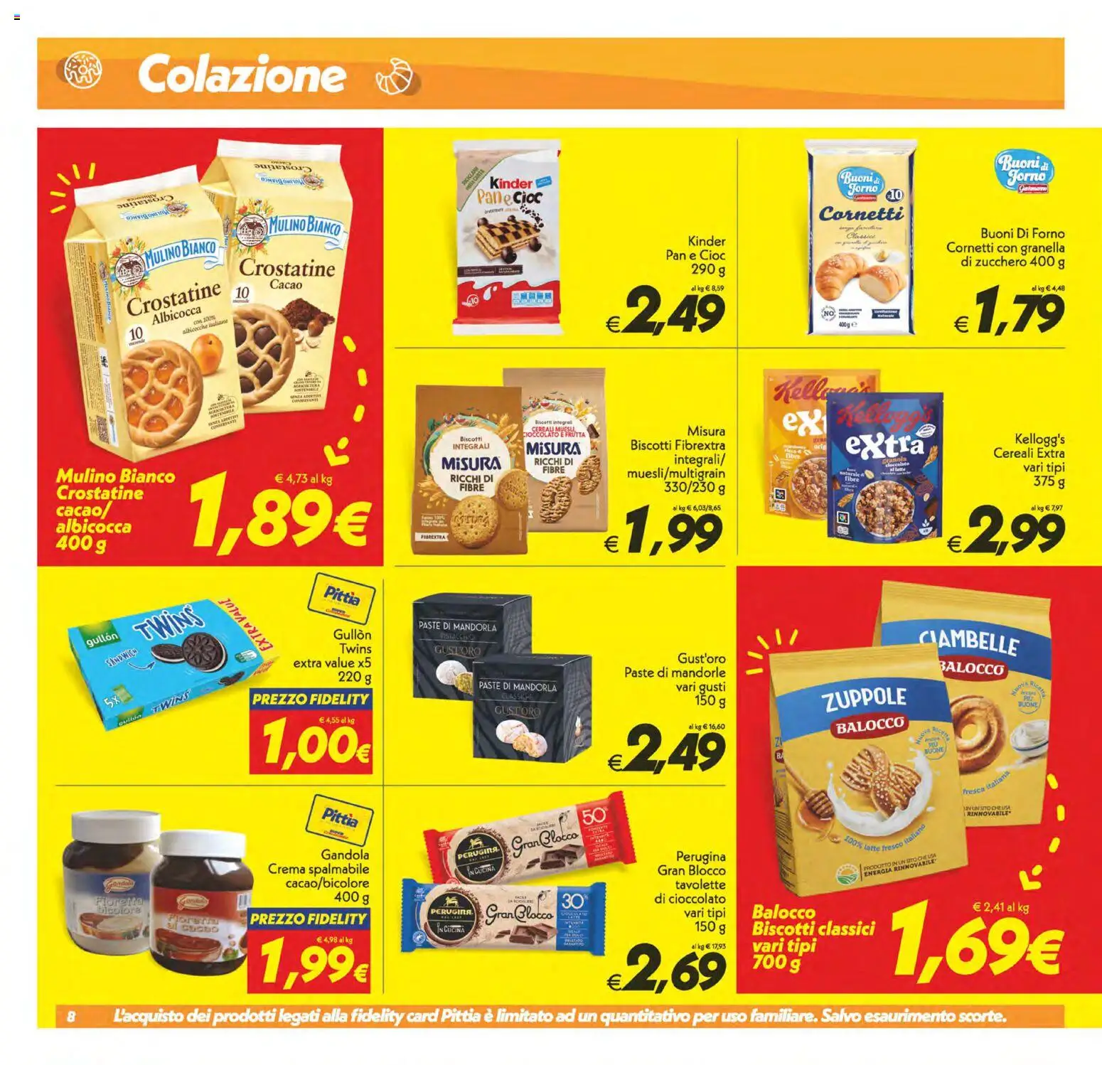 Volantino SuperConveniente del 22/09/2026 | Pagina: 8 | Prodotti: Crema, Biscotti, Frutta, Forno