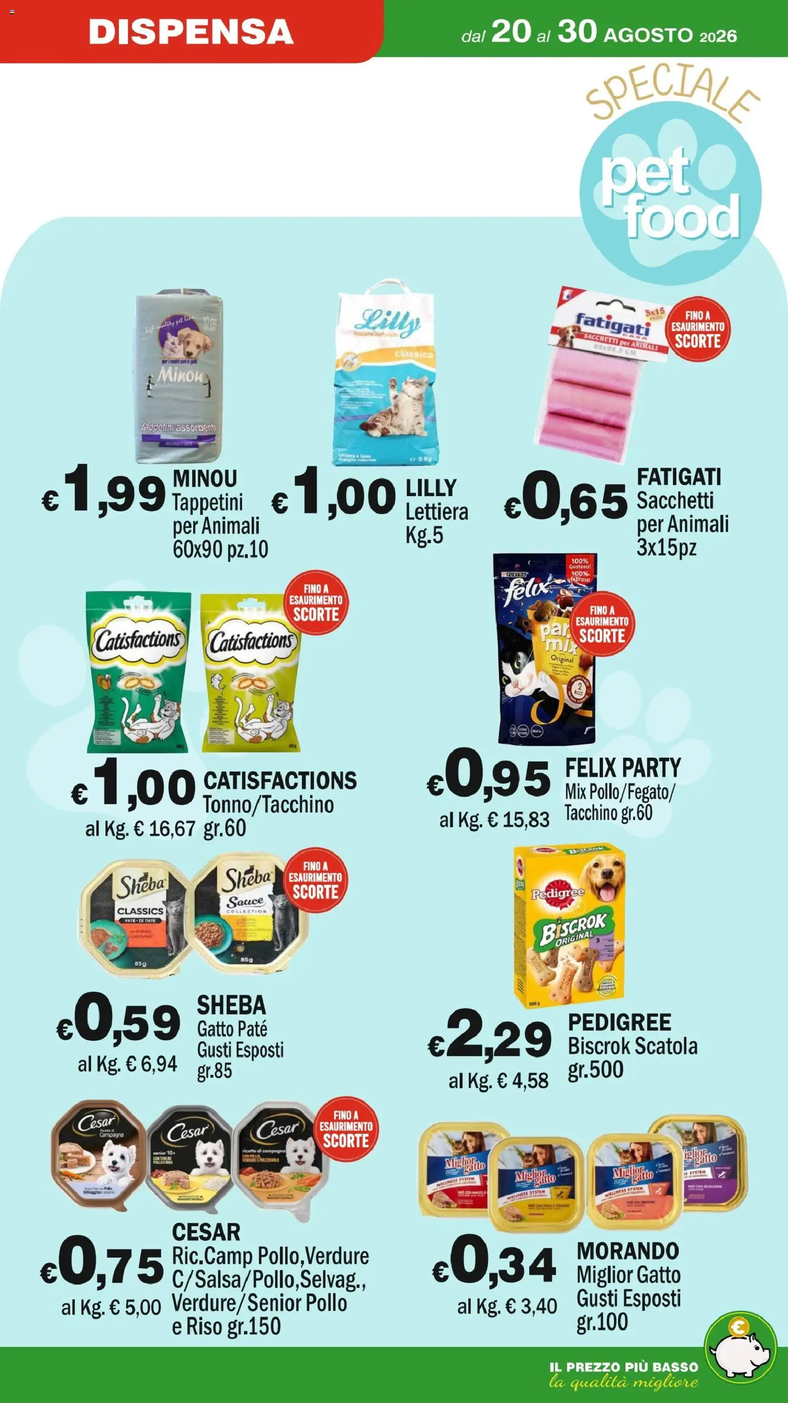 Volantino Primo Prezzo del 20/08/2026 | Pagina: 20 | Prodotti: Pollo, Verdure, Tacchino, Basso
