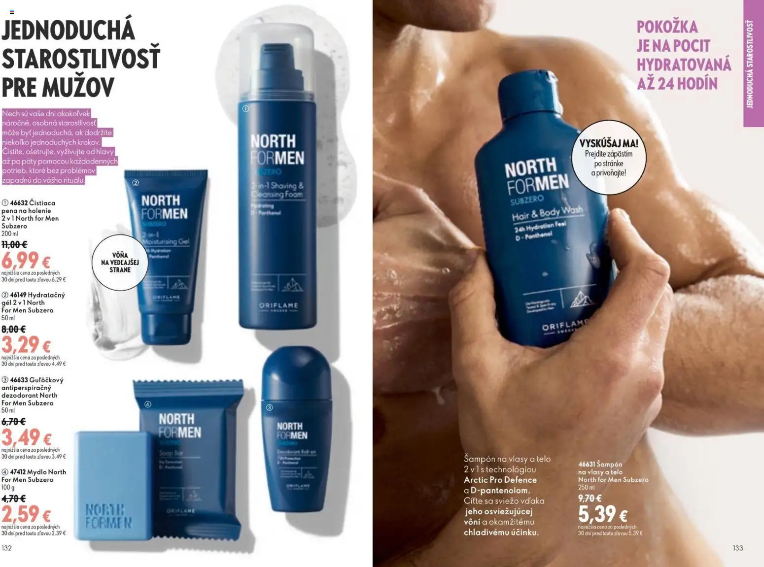 Nové Oriflame akcie – leták je platný od 19.08.2026 | Strana: 67 | Produkty: Šampón, Pena na holenie, Mydlo, Dezodorant
