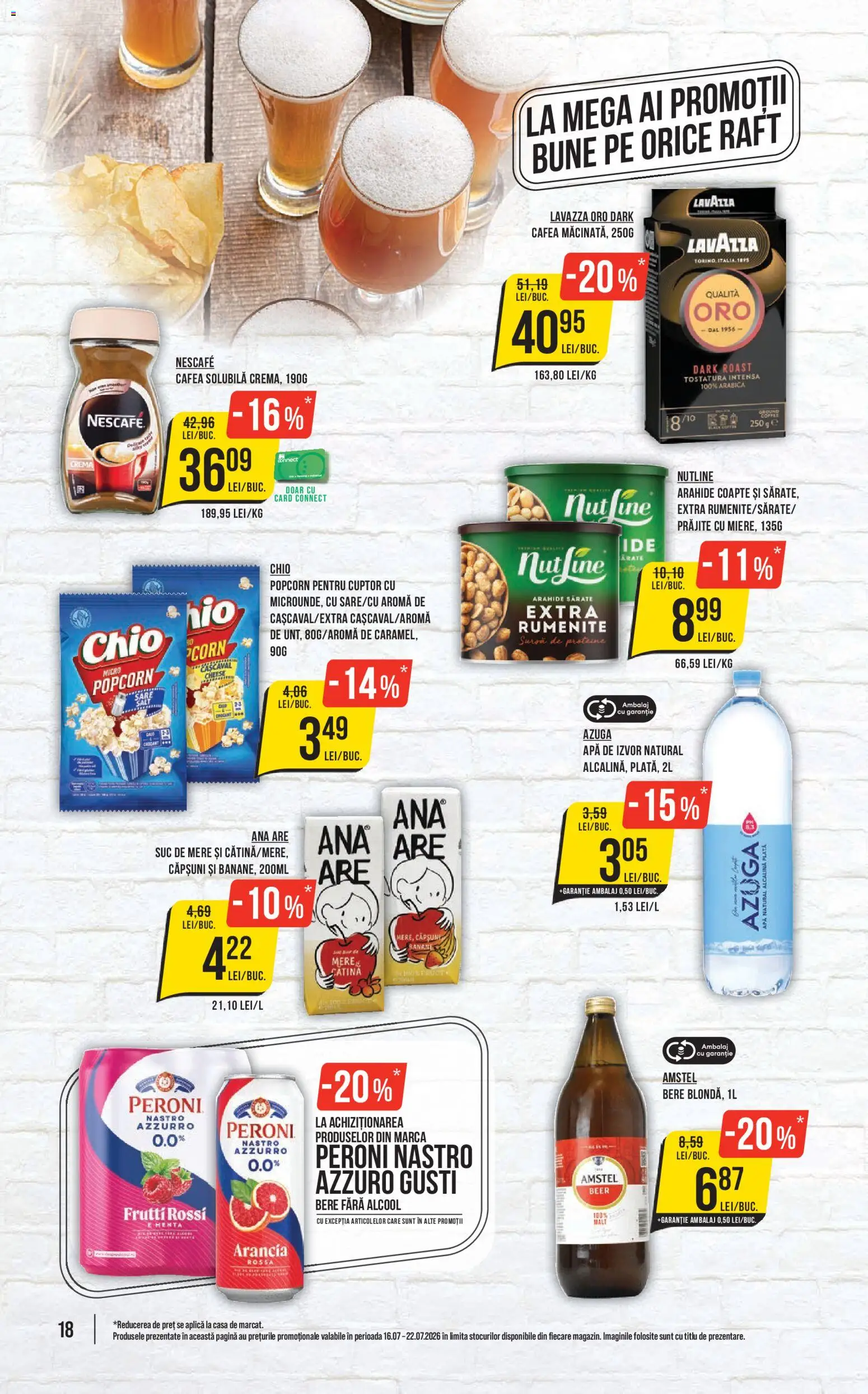 Noul catalog Mega Image – valabil de la 16.07.2026 | Pagină: 18 | Produse: Aplică, Raft, Cafea, Mere