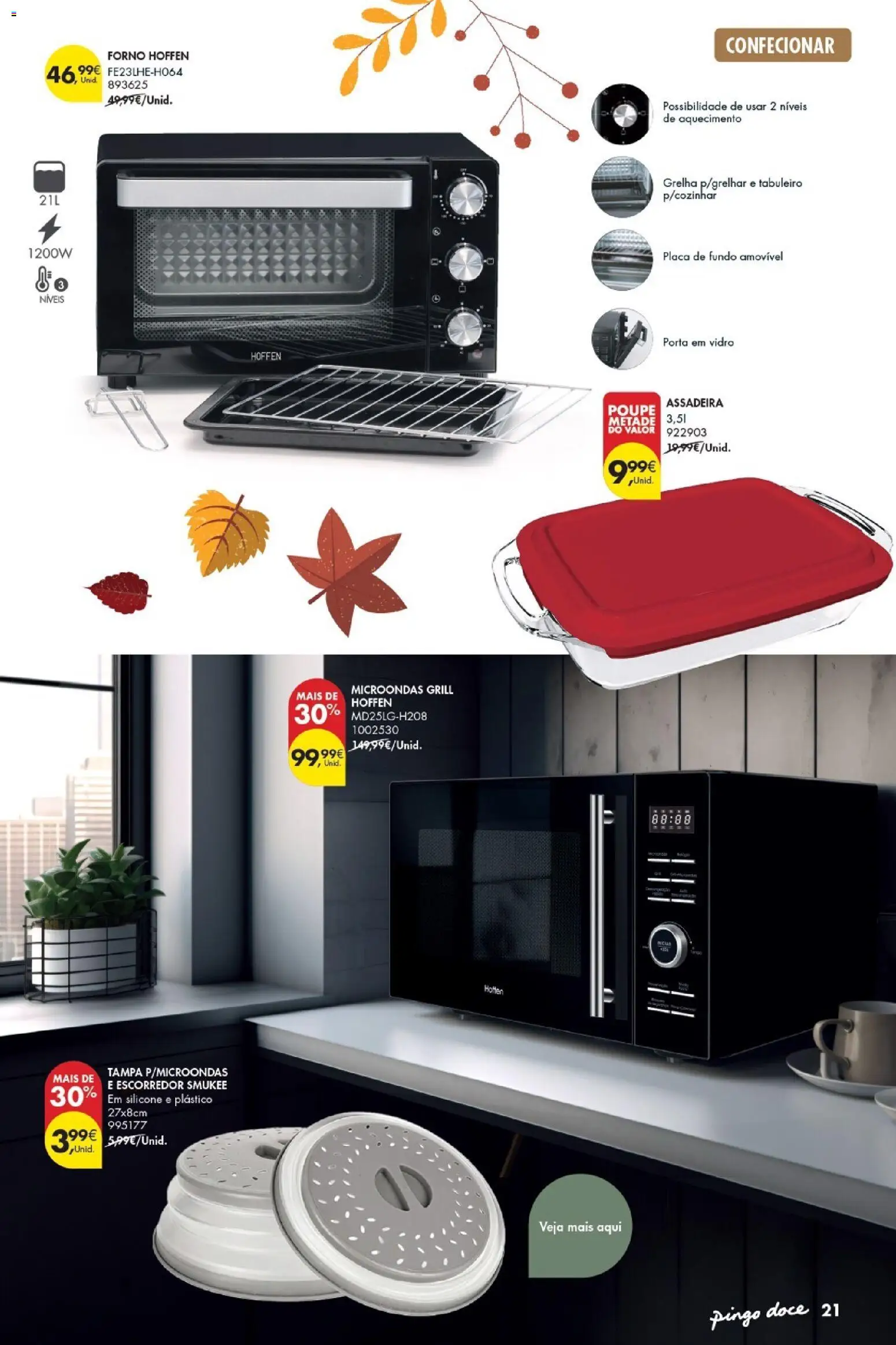 Pingo Doce Poupe Esta Semana Açores │ válido de 22/09/2026 | Página: 21 | Produtos: Escorredor, Porta, Forno, Microondas