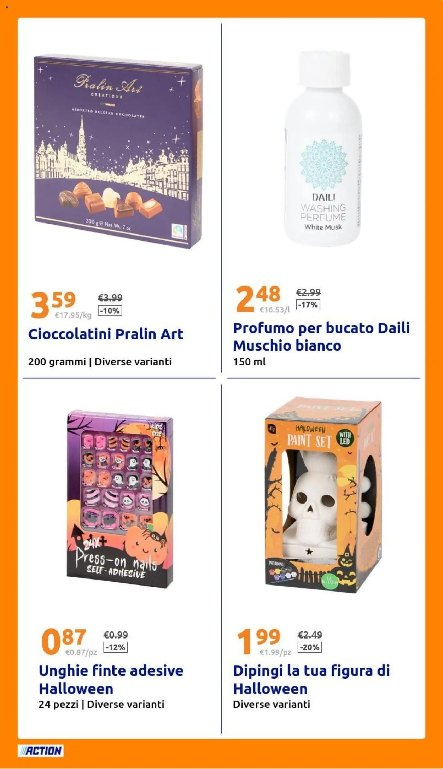 Volantino Action del 07/10/2026 | Pagina: 27 | Prodotti: Cioccolatini, Profumo