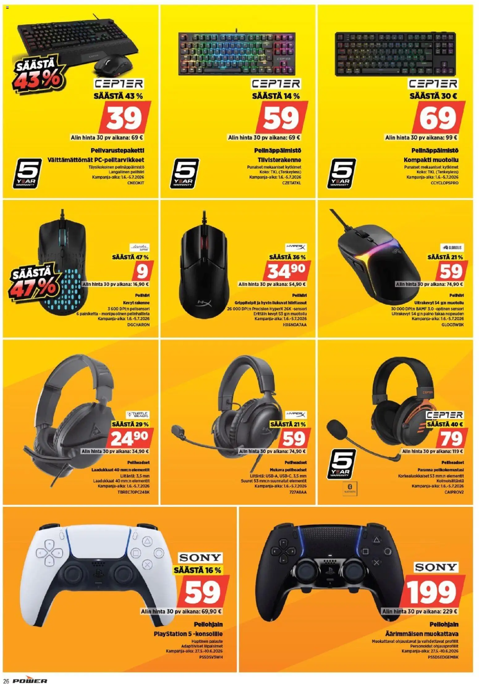 Power tarjoukset – voimassa 01.06.2026 alkaen | Sivu: 26 | Tuotteet: Playstation