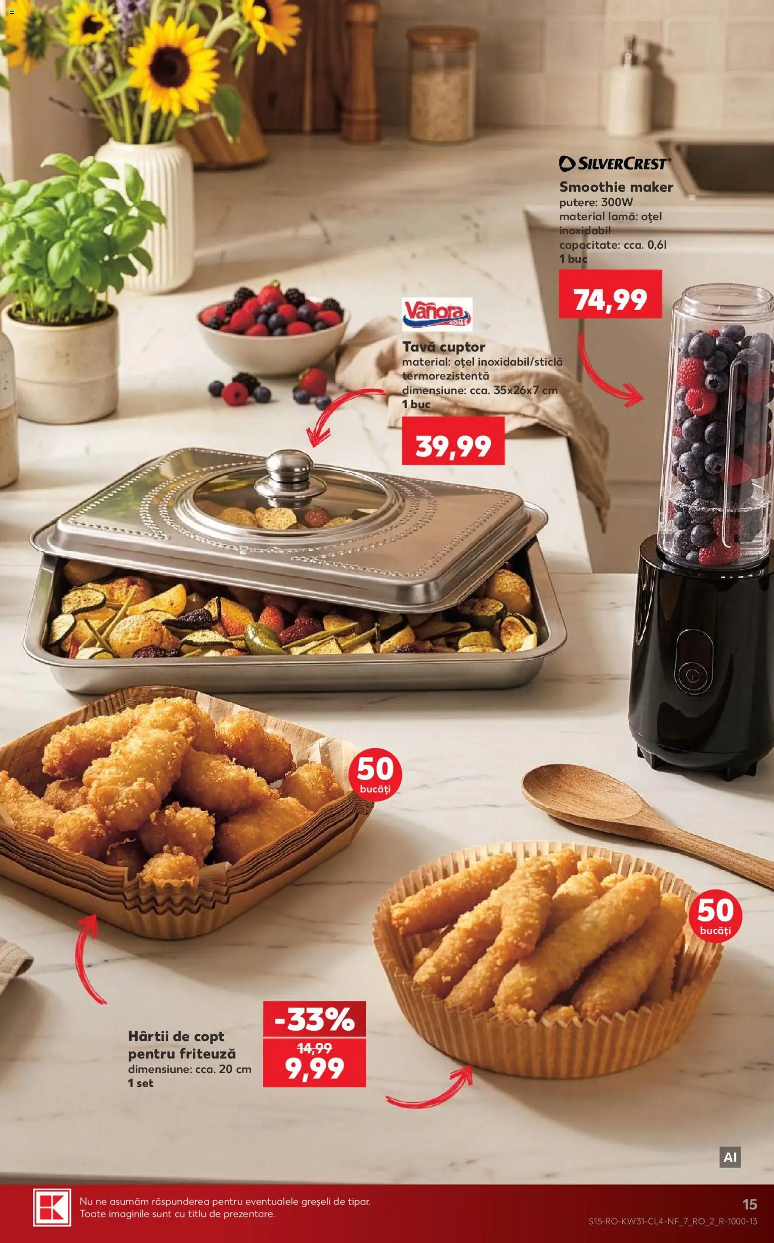 Kaufland RO akciós ujság - amely érvényes a következő dátumtól: 2026.07.29. | Oldal: 15 | Termékek: Smoothie