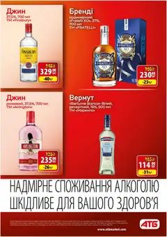 АТБ акції дійснийкції з 10.06.2026 | Сторінка: 36 | Товари: Джин, Вермут