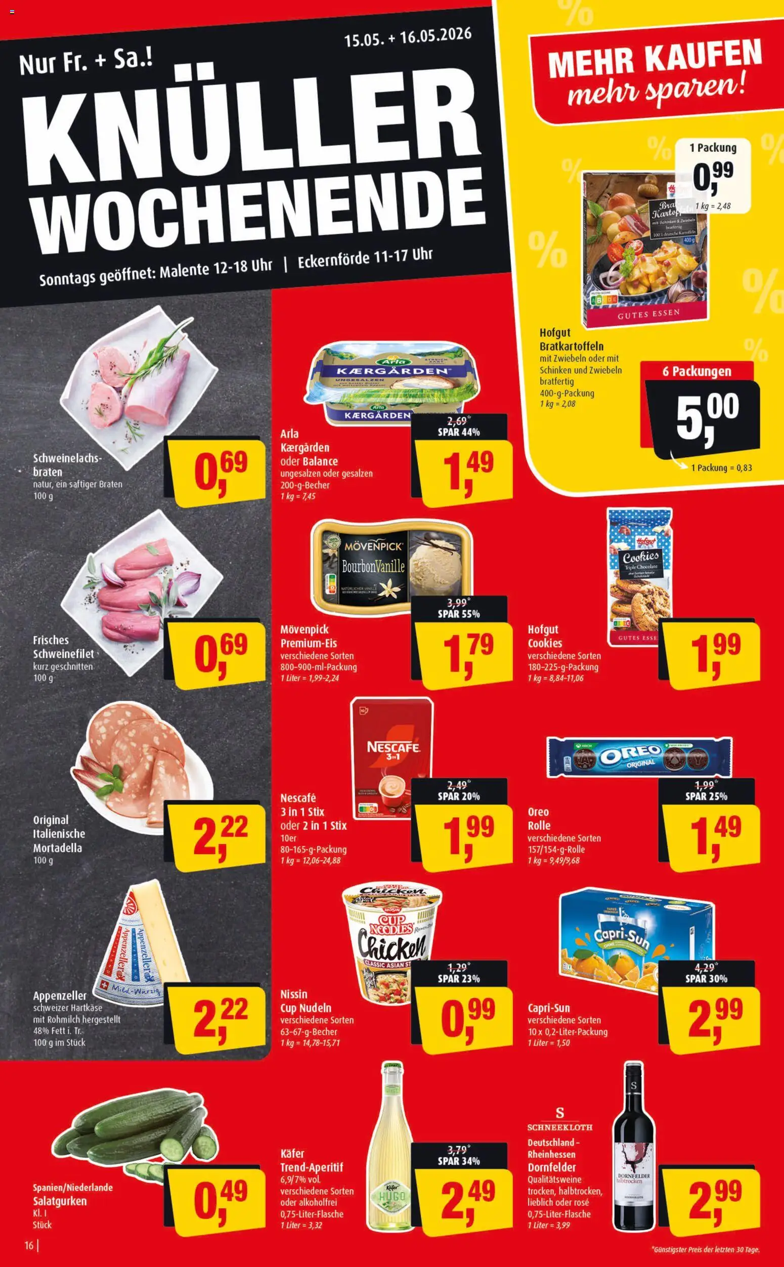 Markant Prospekt 	 – gültig ab 11.05.2026 | Seite: 16 | Produkte: Nescafe, Zwiebeln, Schinken, Uhr