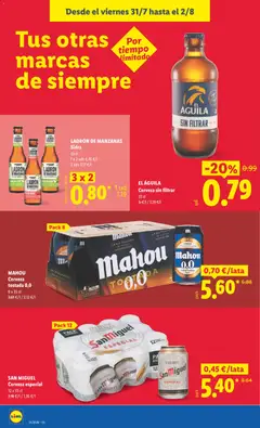 Vista previa EL ÁGUILA Cerveza sin filtrar, Cerveza sin filtrar válido desde el 27/07/2026 | Página: 28