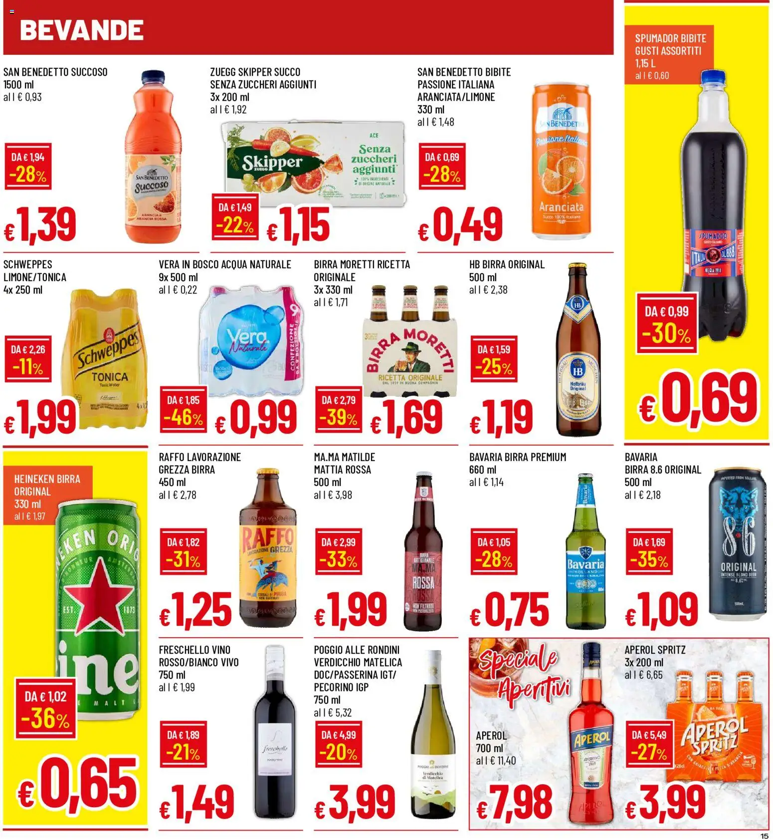 Volantino Galassia del 27/08/2026 | Pagina: 15 | Prodotti: Succo, Vino, Birra Moretti, Heineken