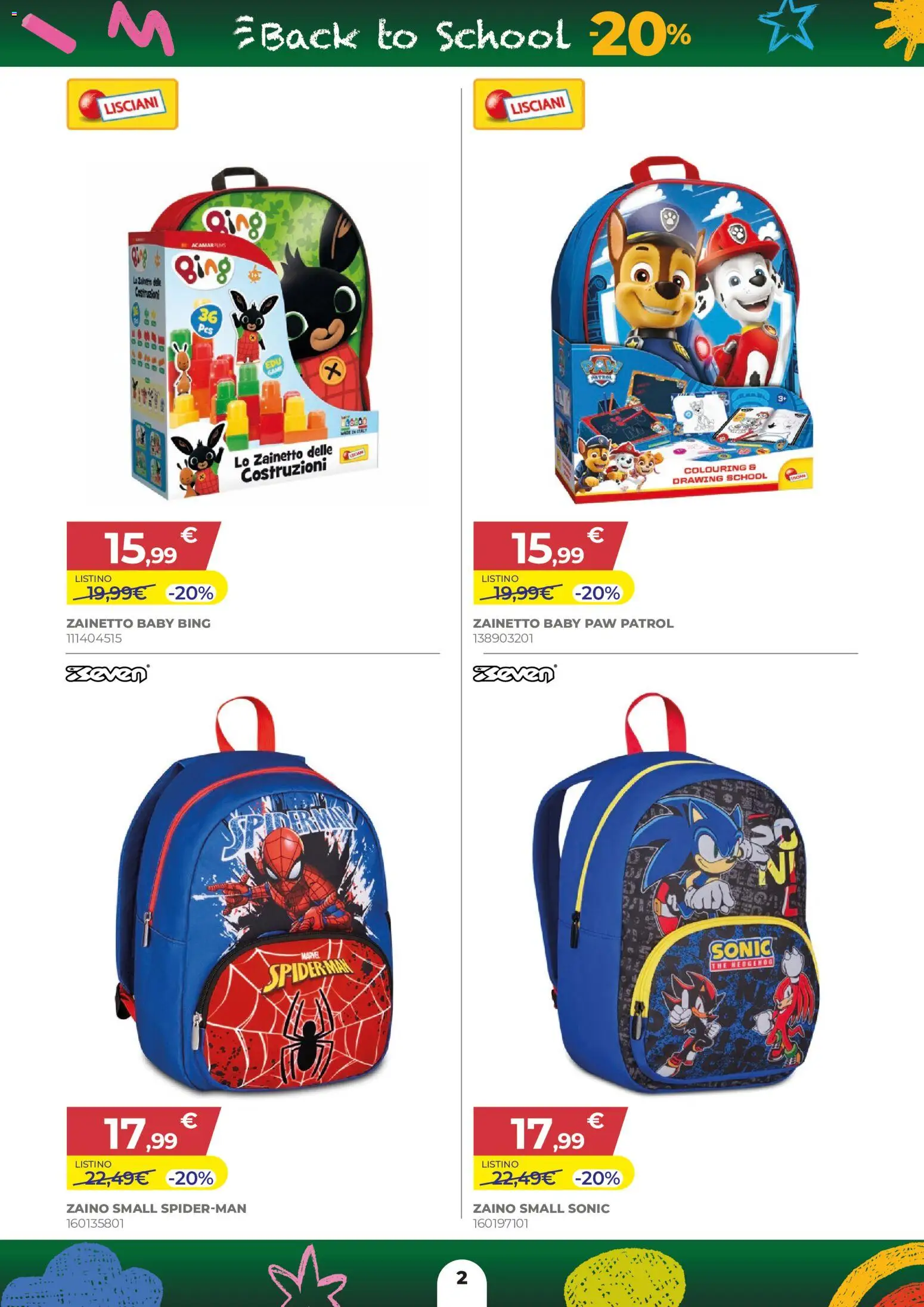 Volantino Toys Center del 16/07/2026 | Pagina: 2 | Prodotti: Zaino, The