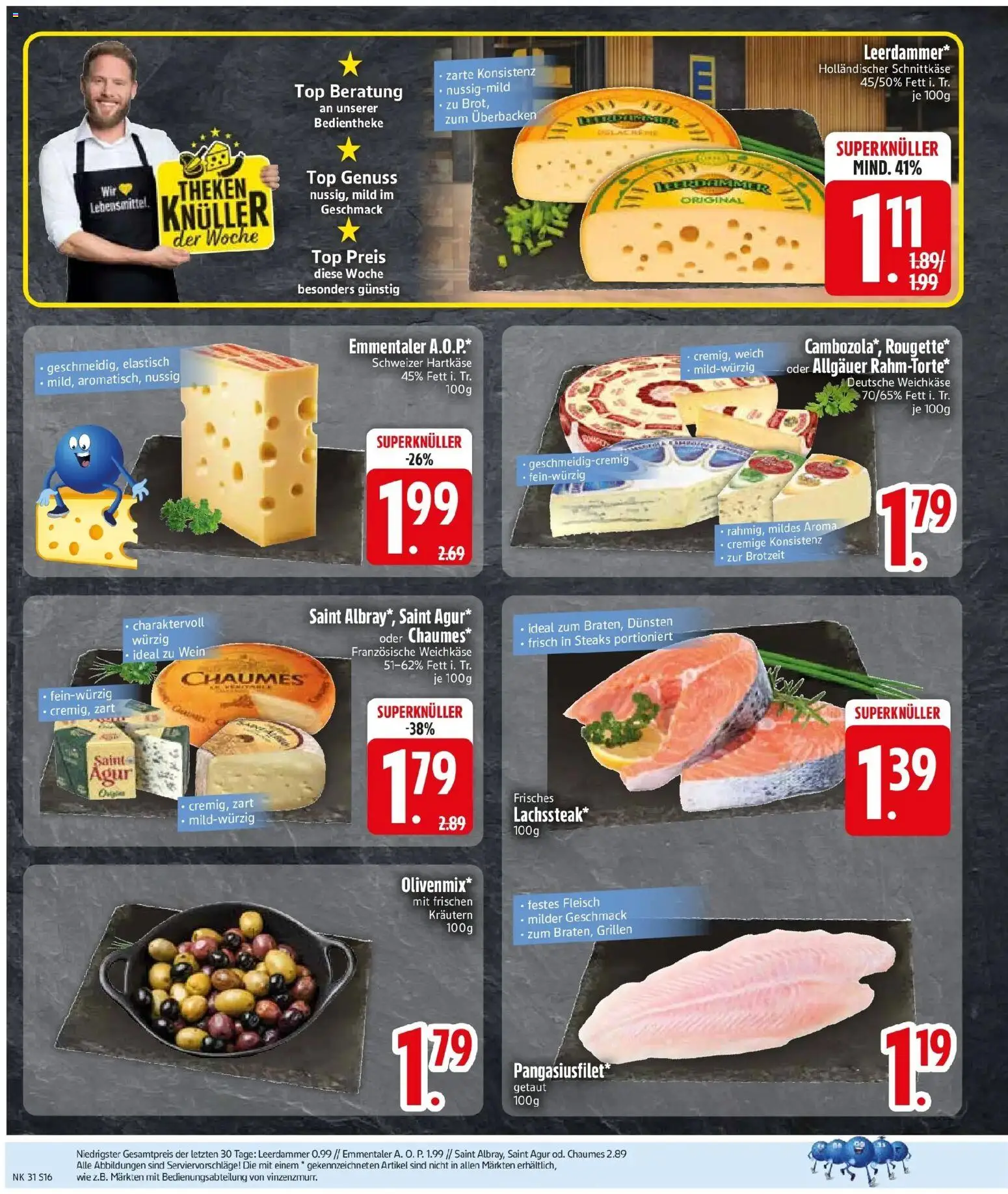 Edeka prospekt Prittriching – gültig ab 27.07.2026 | Seite: 18 | Produkte: Top, Leerdammer, Wein, Fleisch