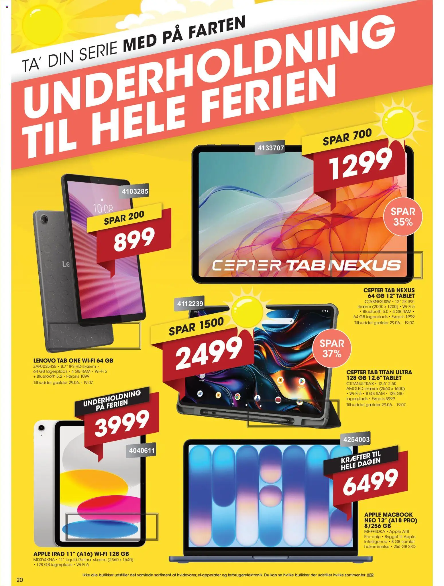 Punkt1 tilbudsavis – gyldig fra 29/06/2026 | Side: 20 | Produkter: RAM, Skærm, Tablet, SSD