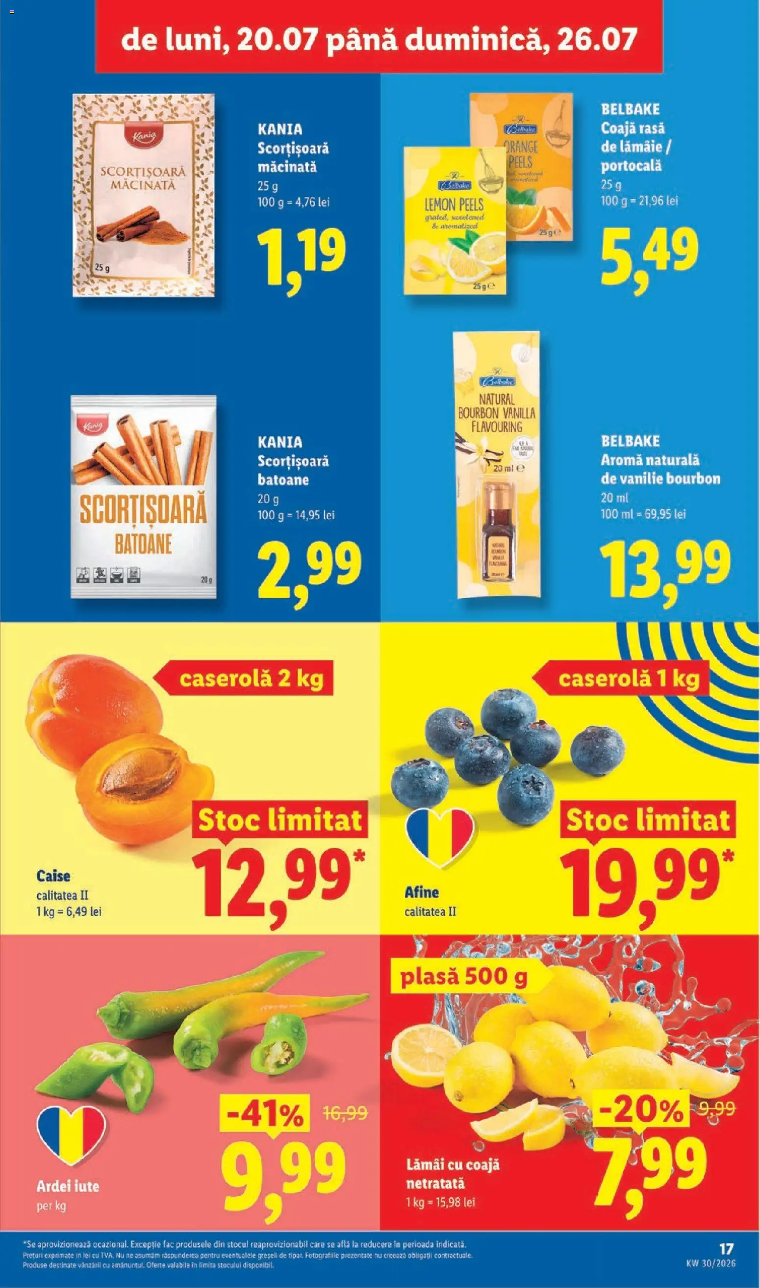 Noul catalog Lidl – valabil de la 20.07.2026 | Pagină: 17 | Produse: Caserola, Belbake, Kania, Lămâie