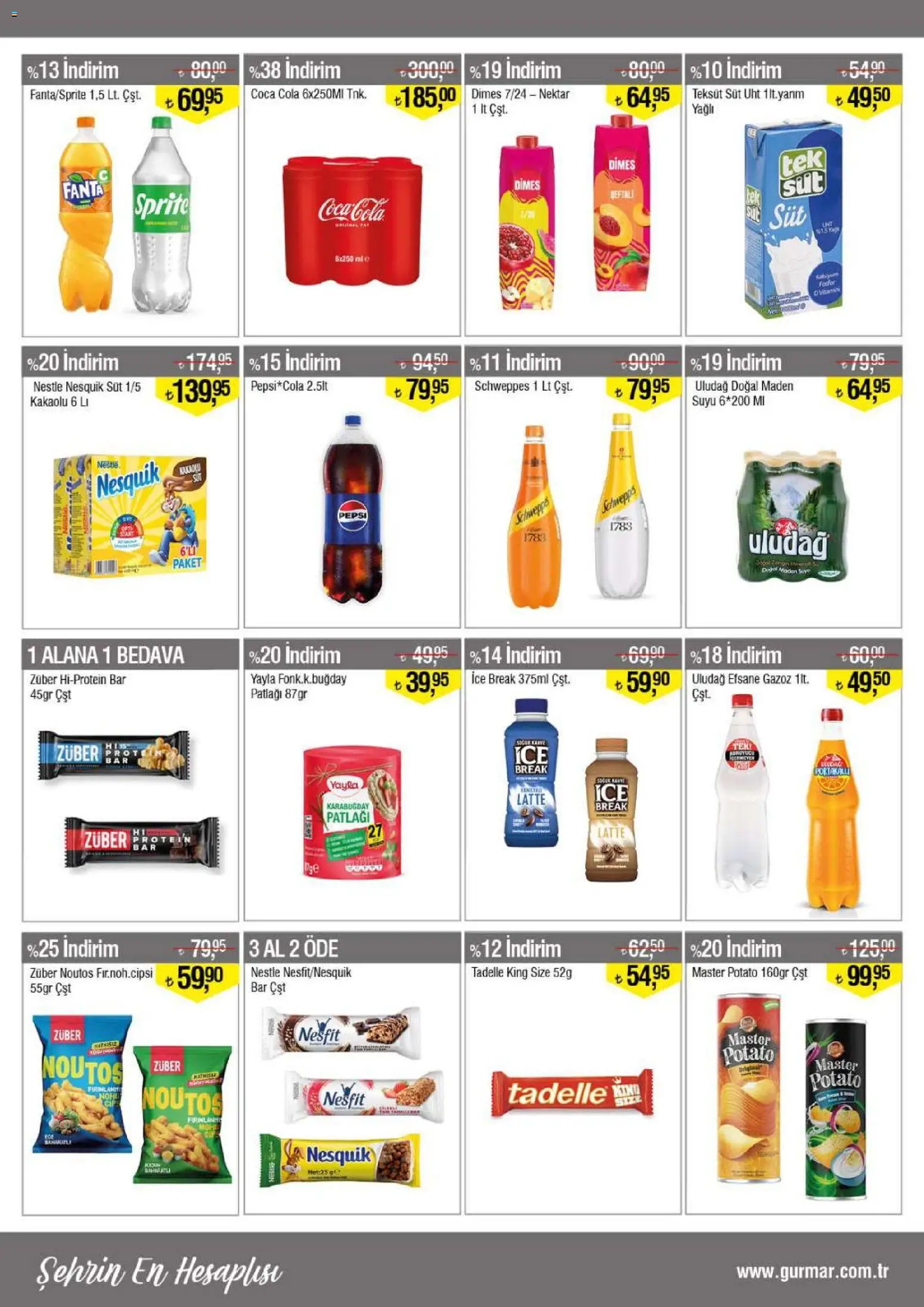 Gürmar Katalog - 15 Ekim 2026 tarihinden itibaren geçerlidir | Sayfa: 9 | Ürünler: Süt, Fanta, Sucuk, Sprite