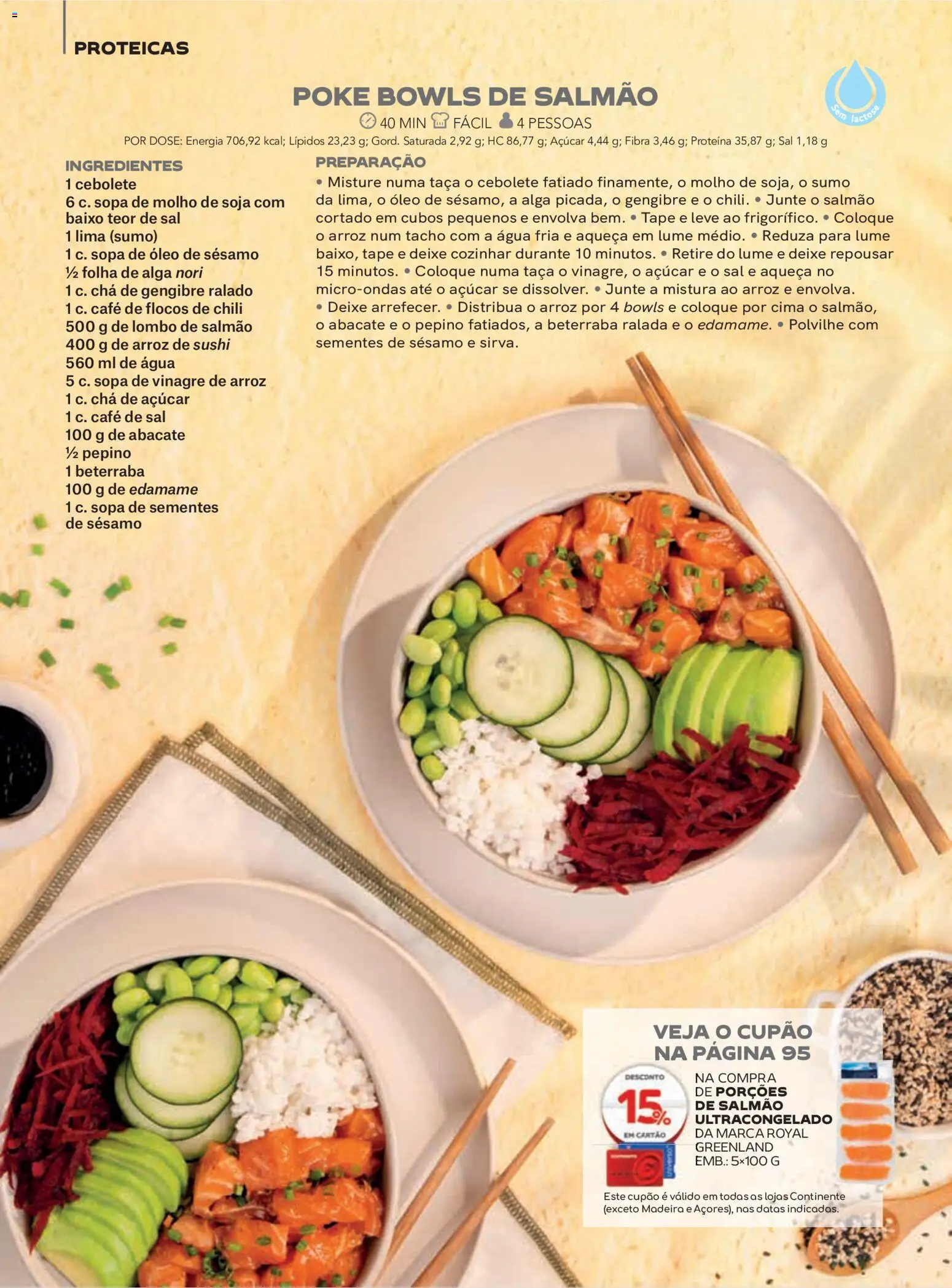 Continente - Folheto Magazine │ válido de 11/08/2026 | Página: 15 | Produtos: Agua, Sushi, Ingredientes, Salmão