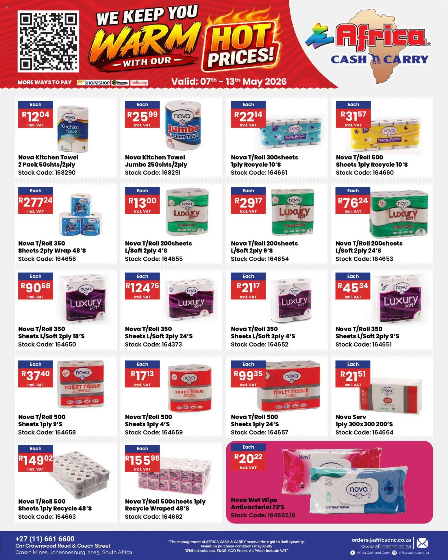 Africa Cash & Carry Specials | 07/05/2026 | How to get a limited discount? Save today! | South Africa
