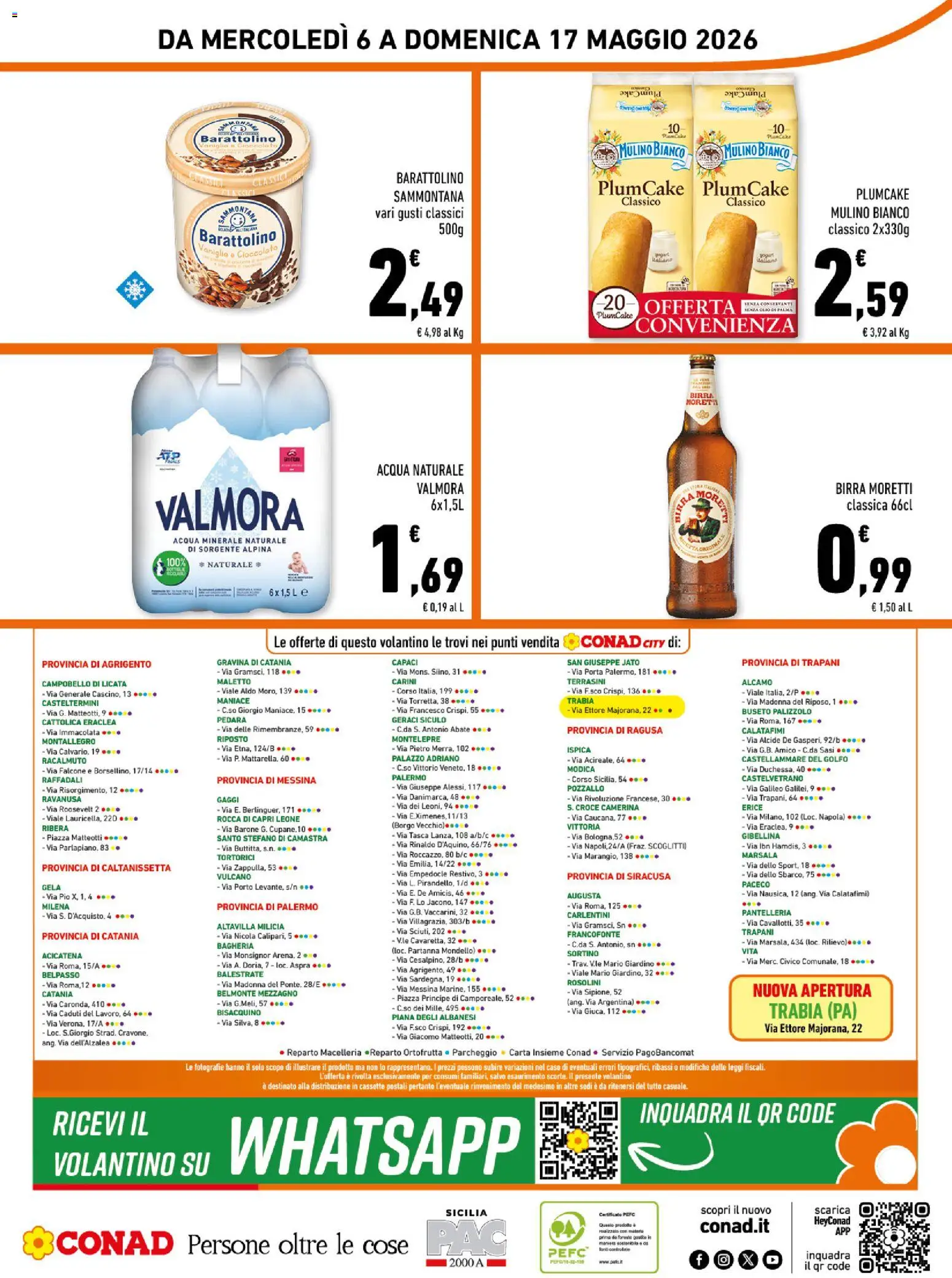 Volantino Conad del 06.05.2026 | Pagina: 16 | Prodotti: Acqua, Birra Moretti, Acqua naturale, Acqua minerale