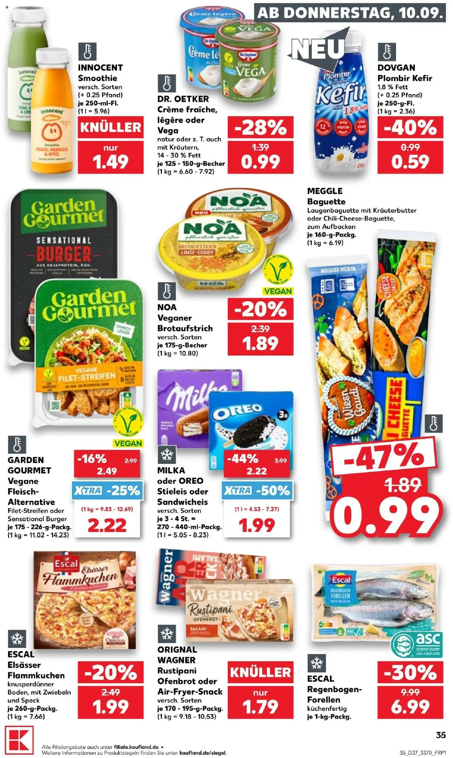 Kaufland Prospekt – gültig ab 10.09.2026 | Seite: 35 | Produkte: Burger, Äpfel, Milka, Fleisch