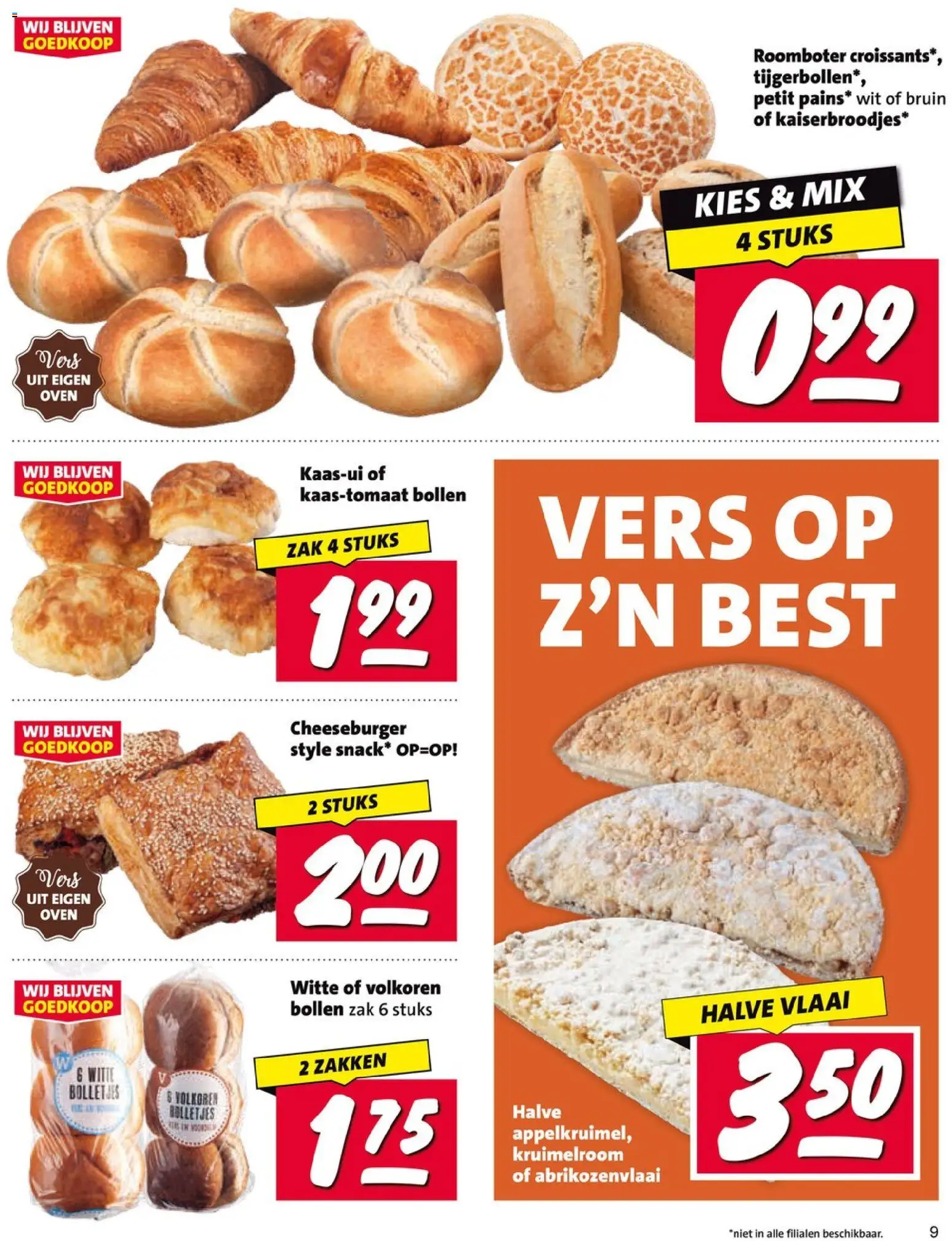 {H1} | Pagina: 9 | Producten: Cheeseburger, Zak, Oven, Bolletjes