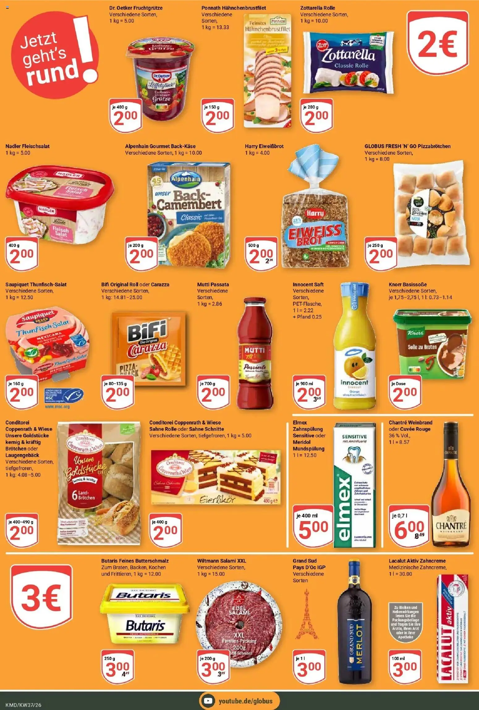 Globus Prospekt Köln – gültig ab 07.09.2026 | Seite: 16 | Produkte: Thunfisch, Merlot, Bifi, Sahne