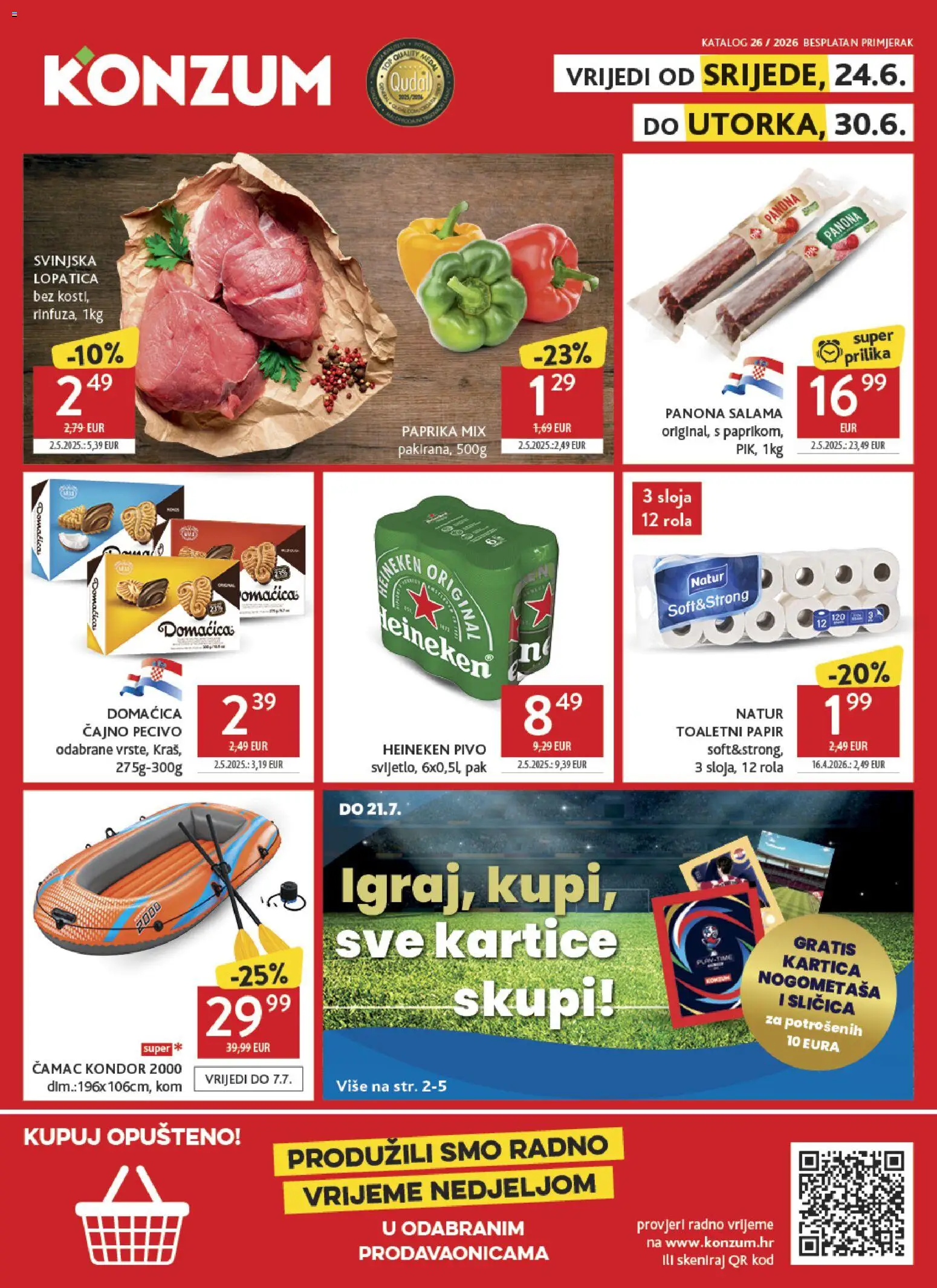 Konzum HR akciós ujság - amely érvényes a következő dátumtól: 24.06.2026 | Oldal: 1