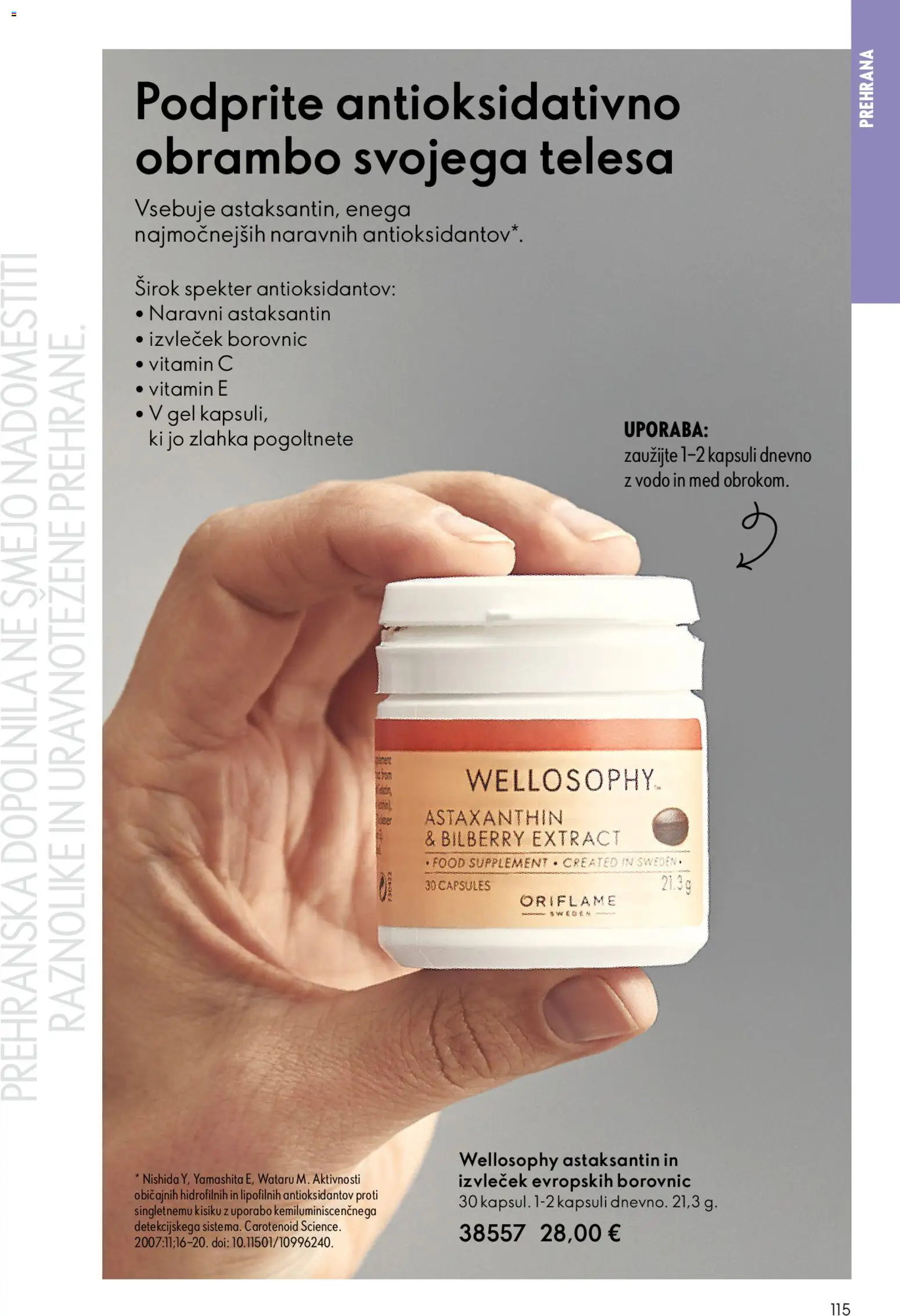 Novi Oriflame katalog ponudbe – veljaven od 22.04.2026 | Stran: 115 | Izdelki: Prehranska dopolnila