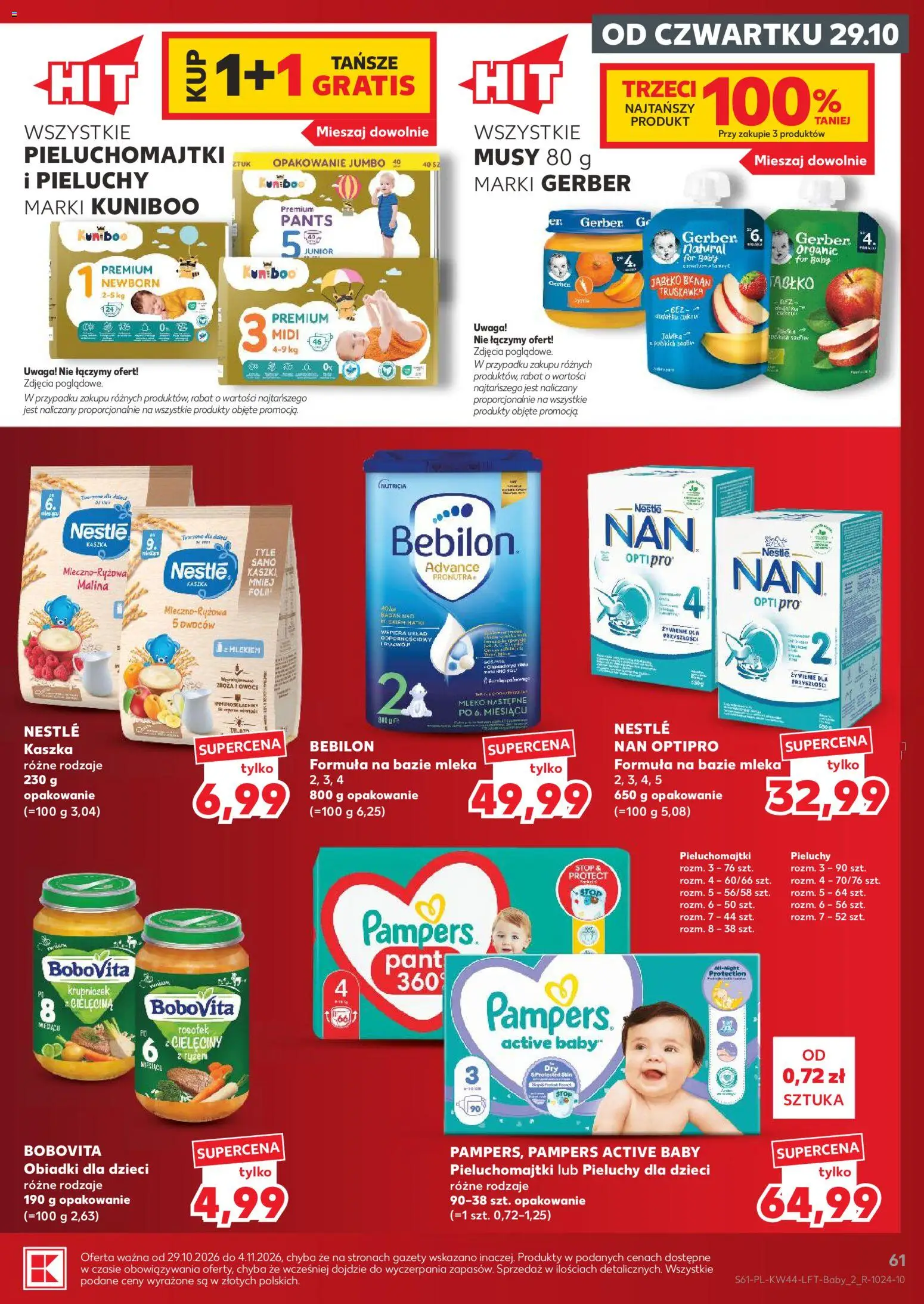 Kaufland Polsko leták od 29.10.2026 | Strana: 61 | Produkty: Mléko, Banán, Pampers, Pants