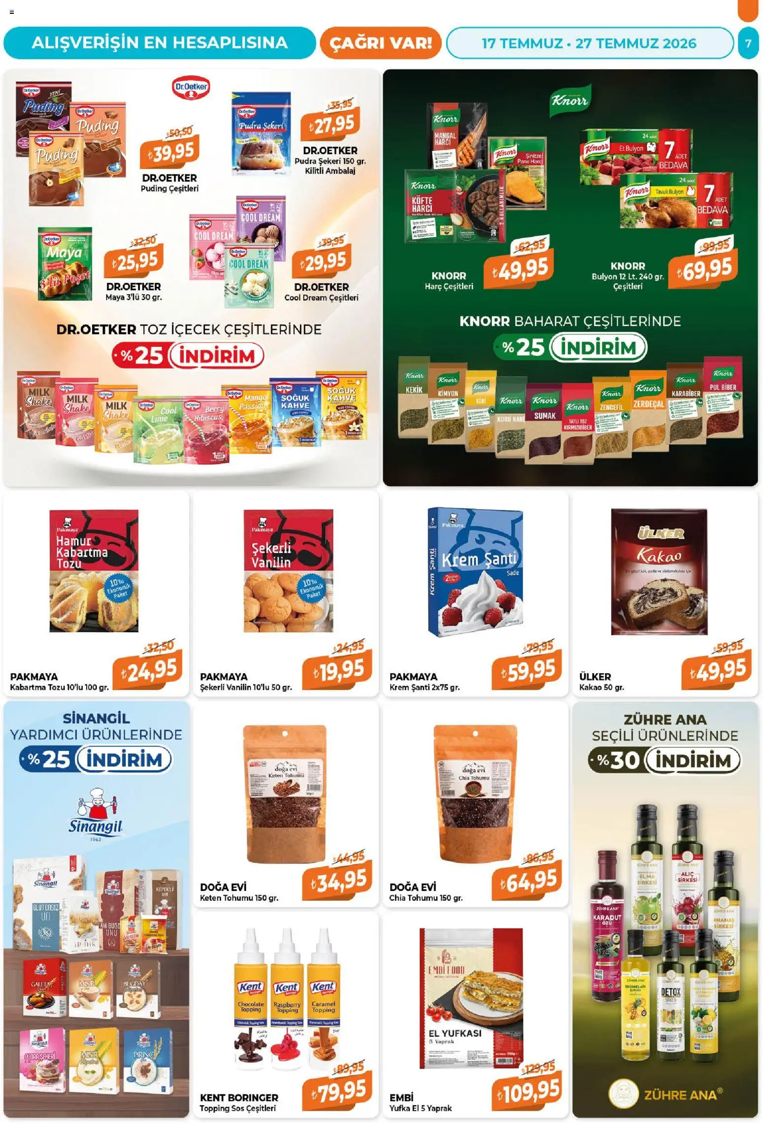 Çağrı Market Katalog - 17 Temmuz 2026 tarihinden itibaren geçerlidir | Sayfa: 7