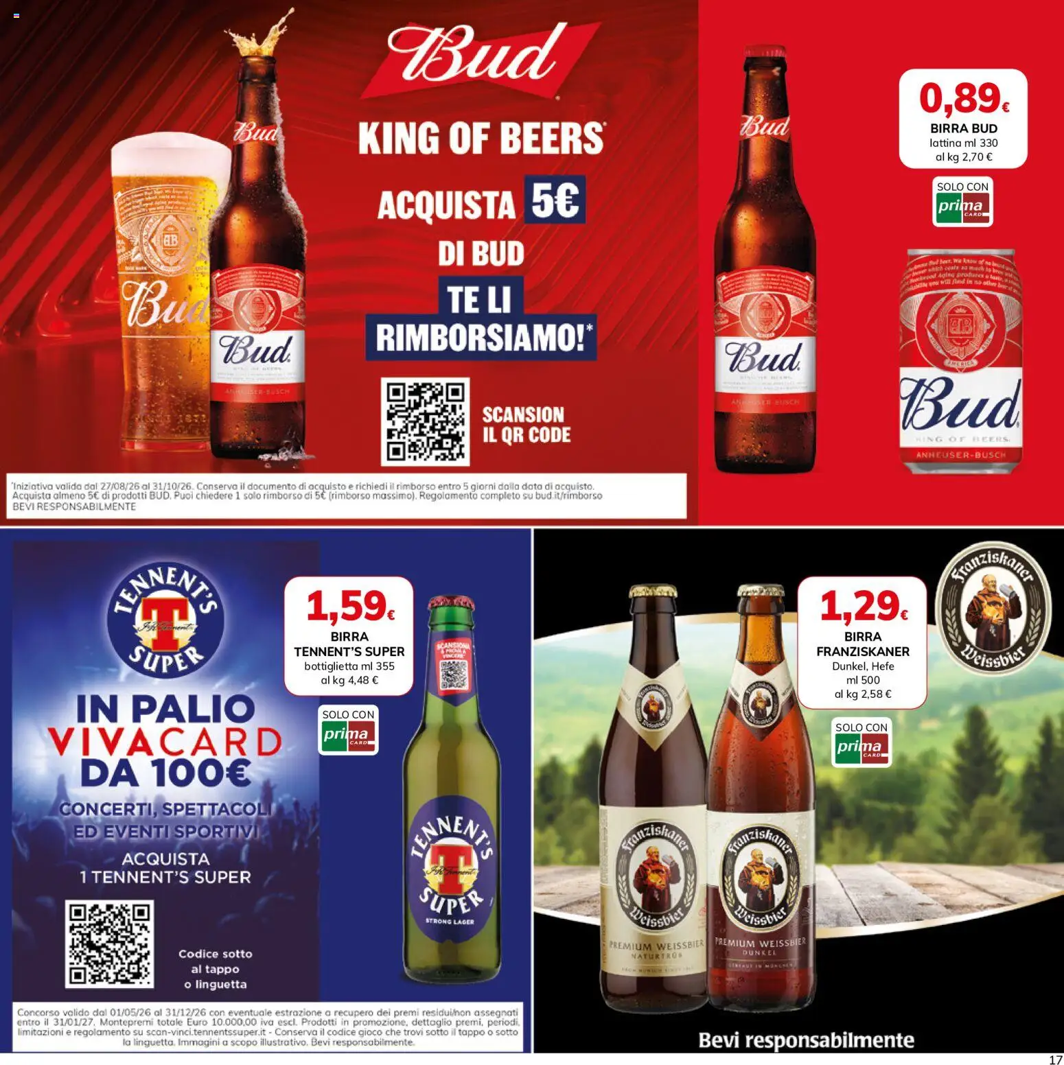 Volantino Basko del 13/10/2026 | Pagina: 17 | Prodotti: Tennent's Super, Tennent's, Tè, Gioco