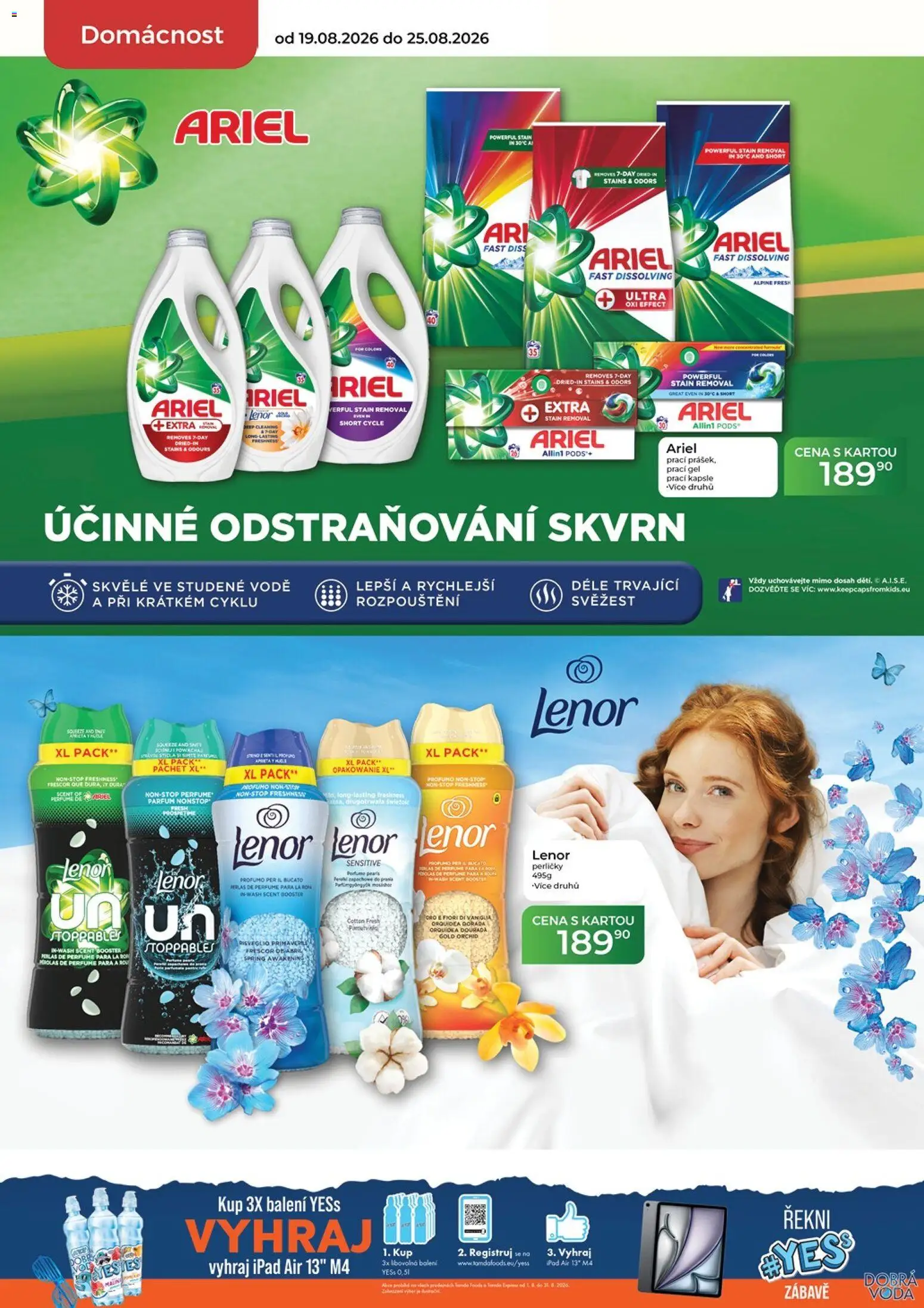 Tamda Foods leták od 19.08.2026 | Strana: 54 | Produkty: Prací gel, Kapsle, Ipad, Ariel
