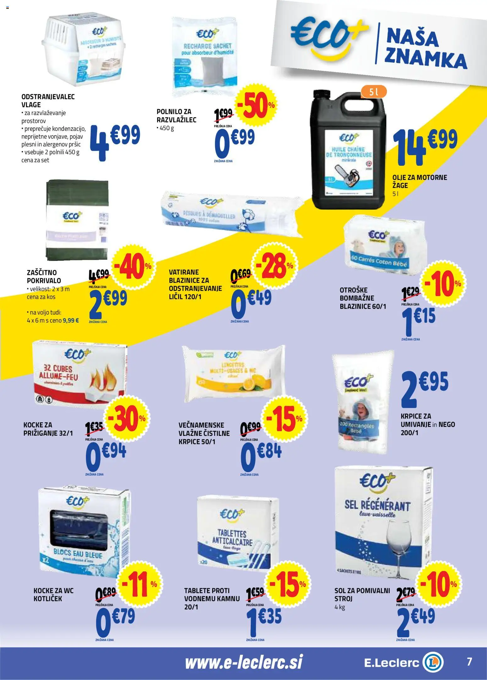 Novi E.leclerc katalog ponudbe – veljaven od 28.10.2026 | Stran: 7 | Izdelki: Kos, Olje, Sol