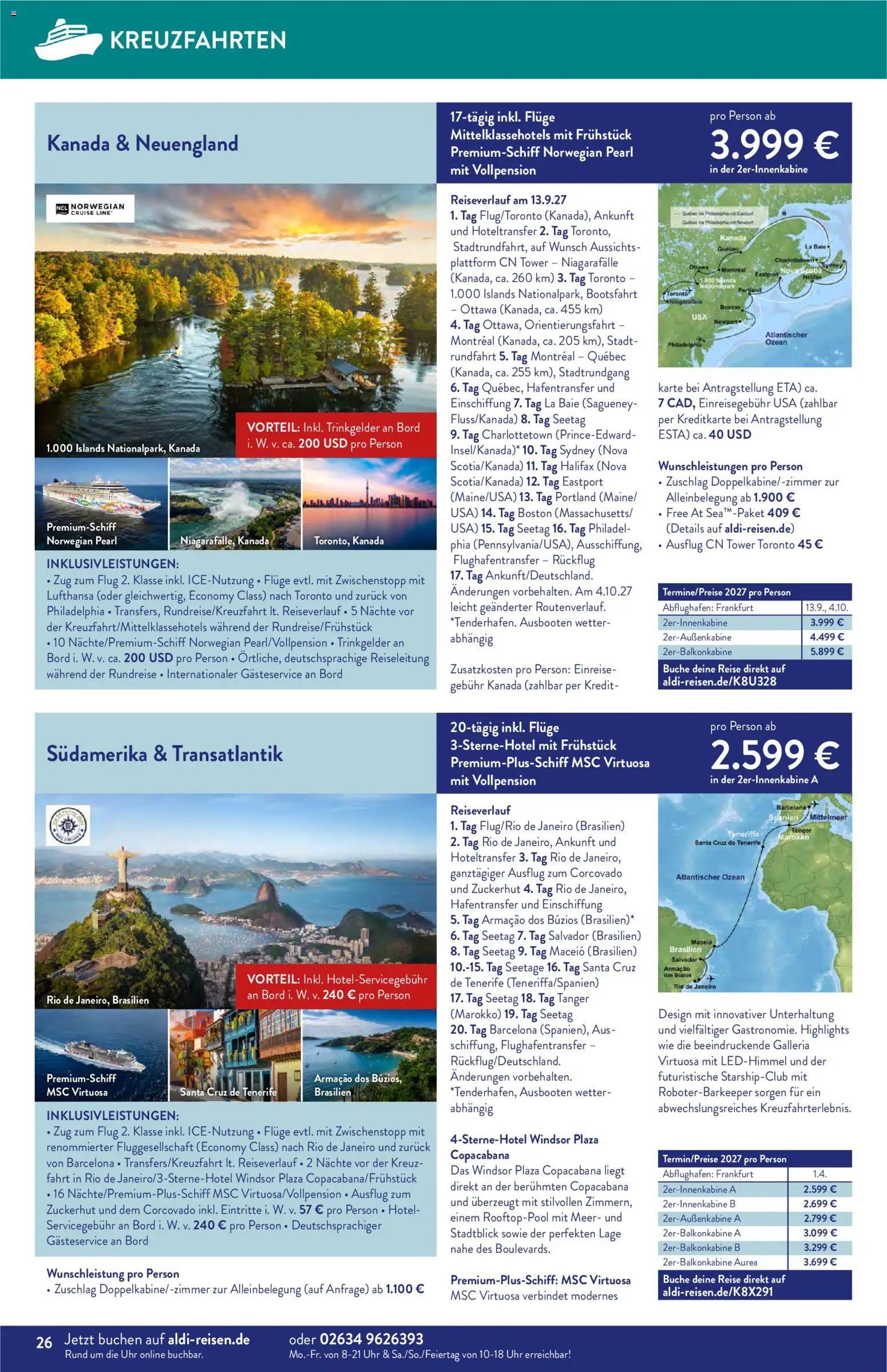 Aldi Reisen  Reisemagazin – gültig ab 01.09.2026 | Seite: 26 | Produkte: Philadelphia, Uhr