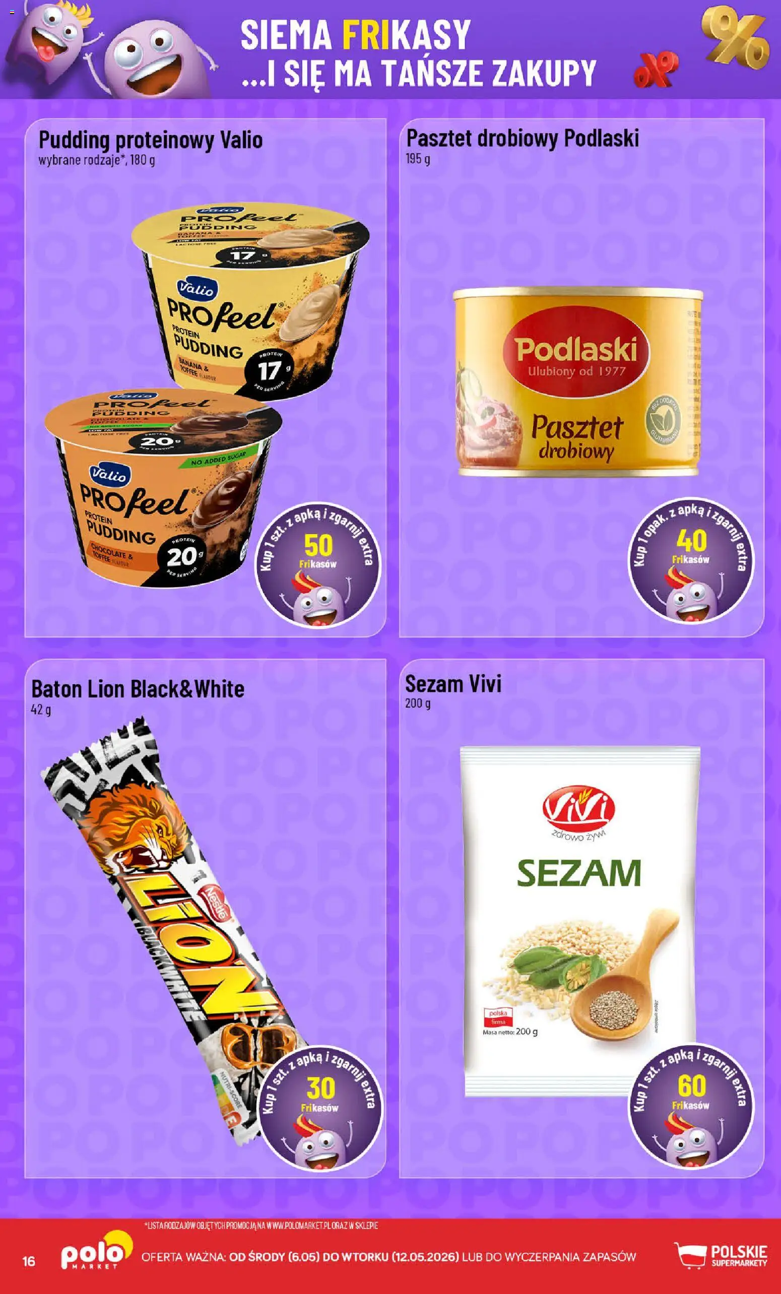POLOmarket gazetka - Frikasowe Hity od 06.05.2026 | Strona: 16 | Produkty: Baton, Sezam