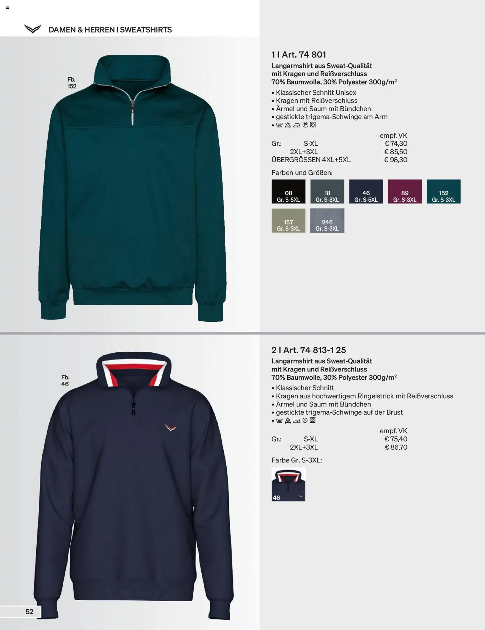 Trigema Prospekt – gültig ab 01.09.2026 | Seite: 53 | Produkte: Langarmshirt