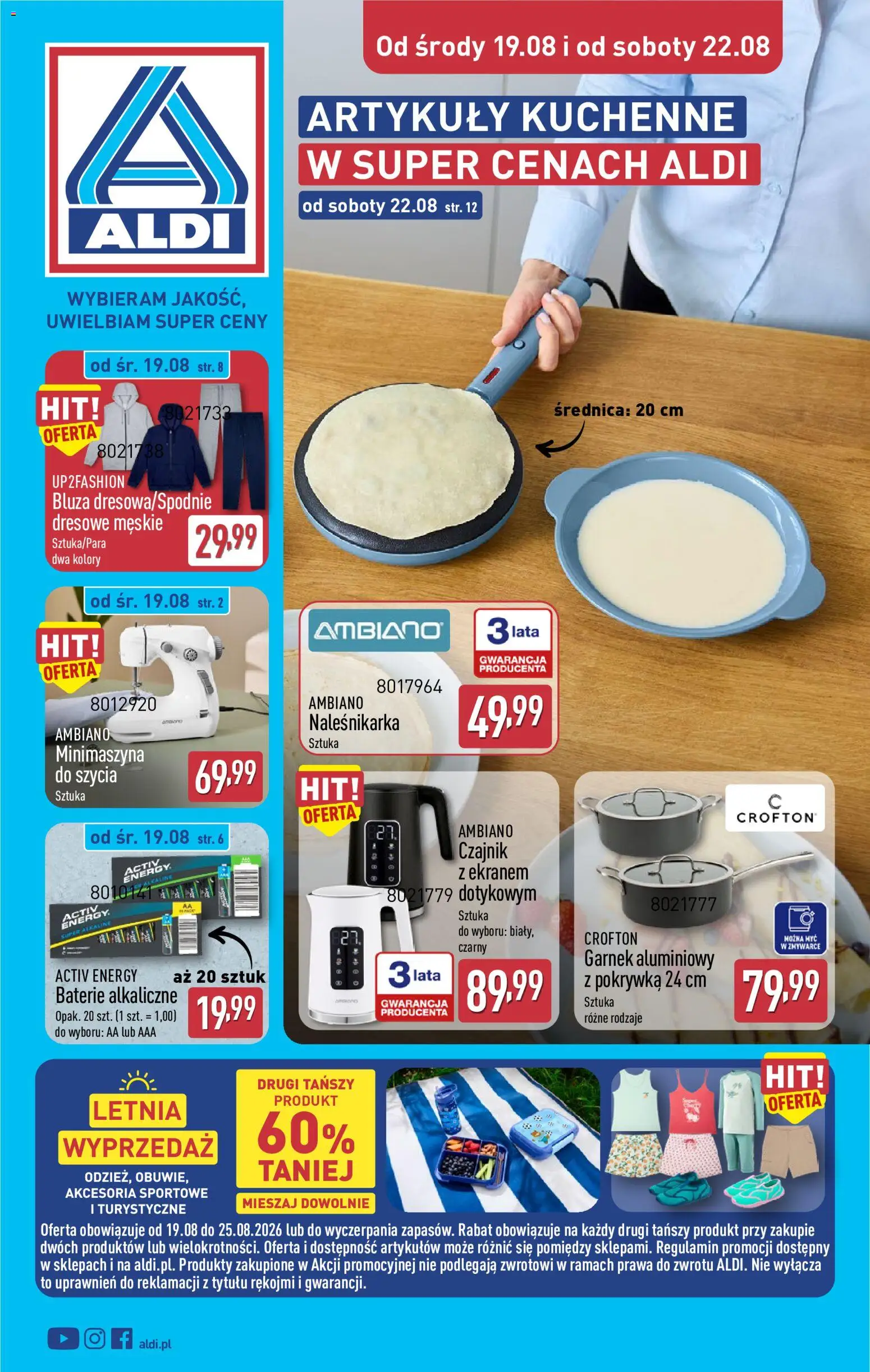 Aldi Polsko leták - Ostatnie sztuki w wybranych sklepach od 18.08.2026 | Strana: 1 | Produkty: Baterie