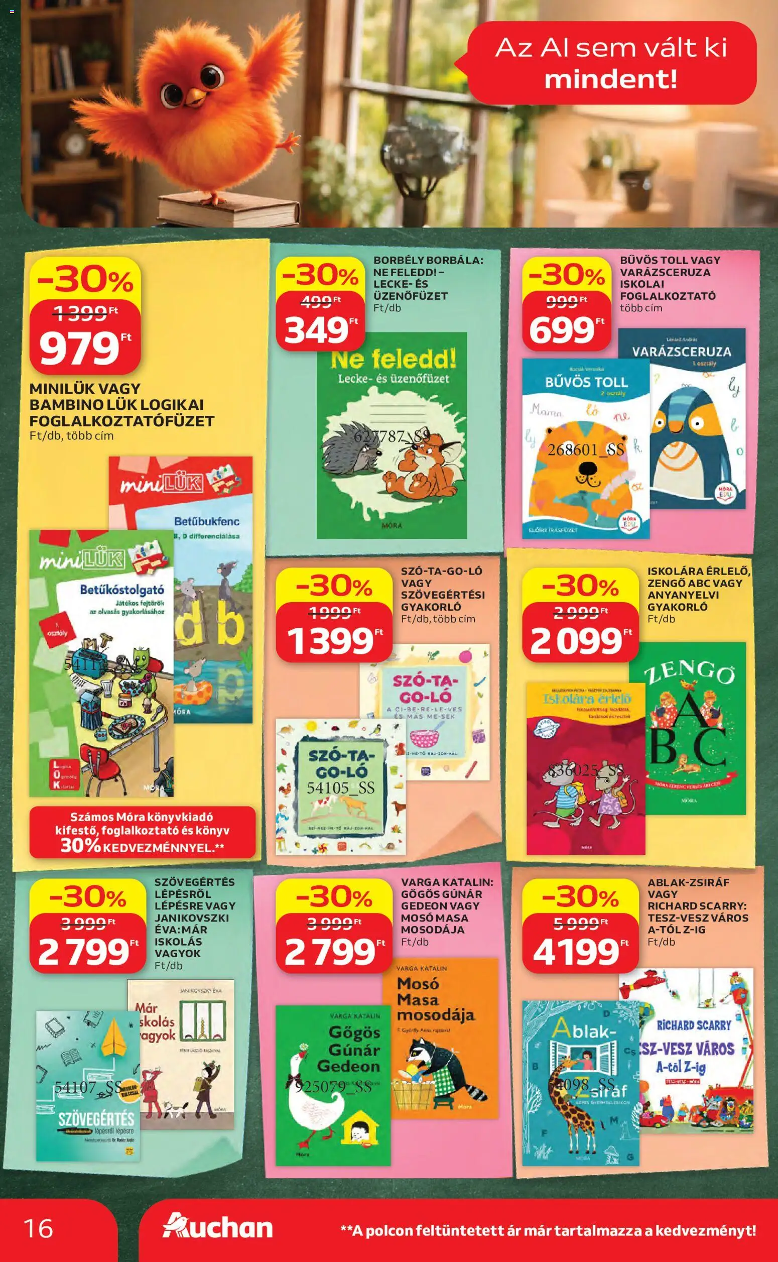 Auchan akciós ujság - amely érvényes a következő dátumtól: 2026.08.06. | Oldal: 16 | Termékek: Ablak