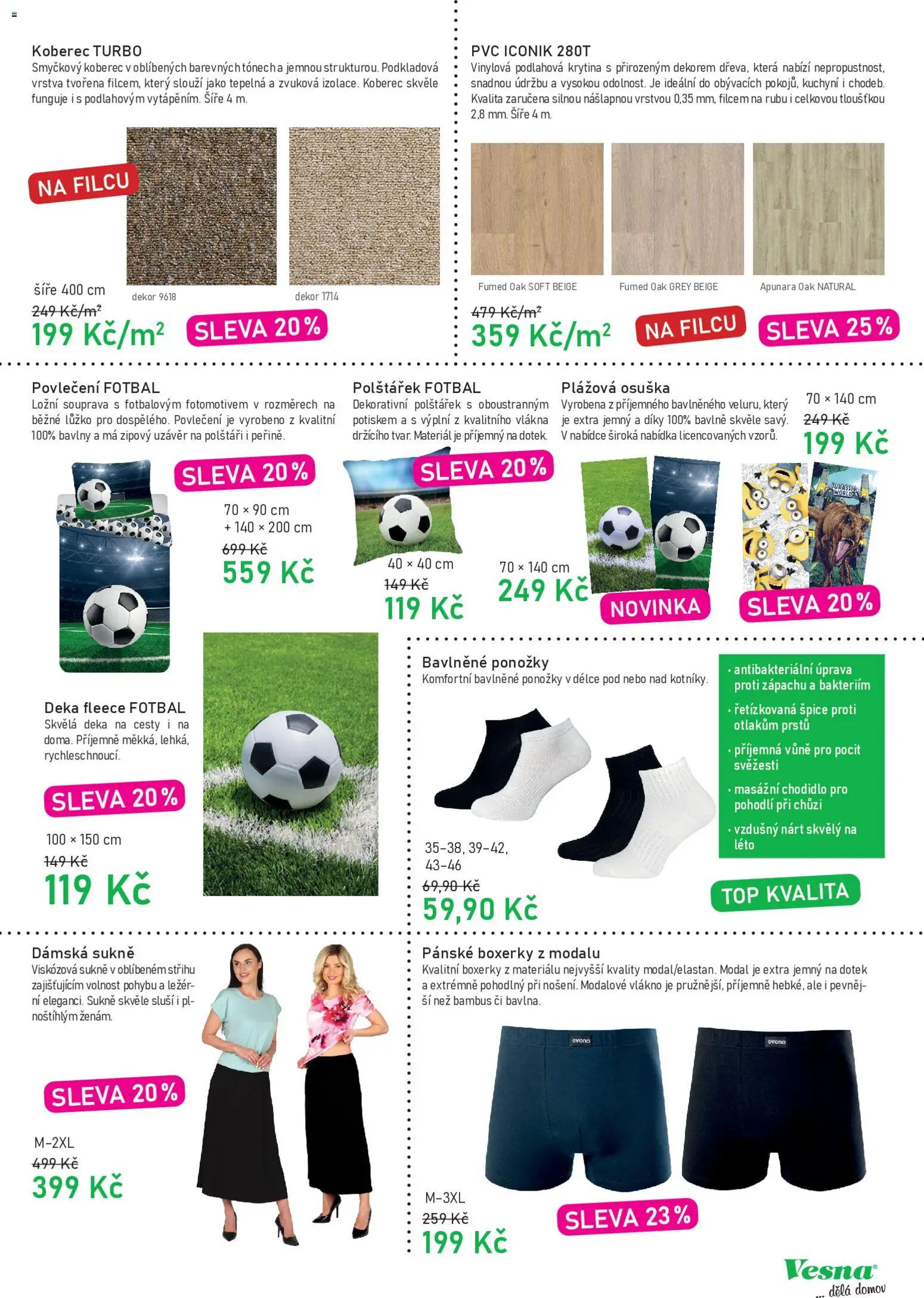 Vesna leták od 15.06.2026 | Strana: 3 | Produkty: Sukně, Osuška, Povlečení, Plážová osuška
