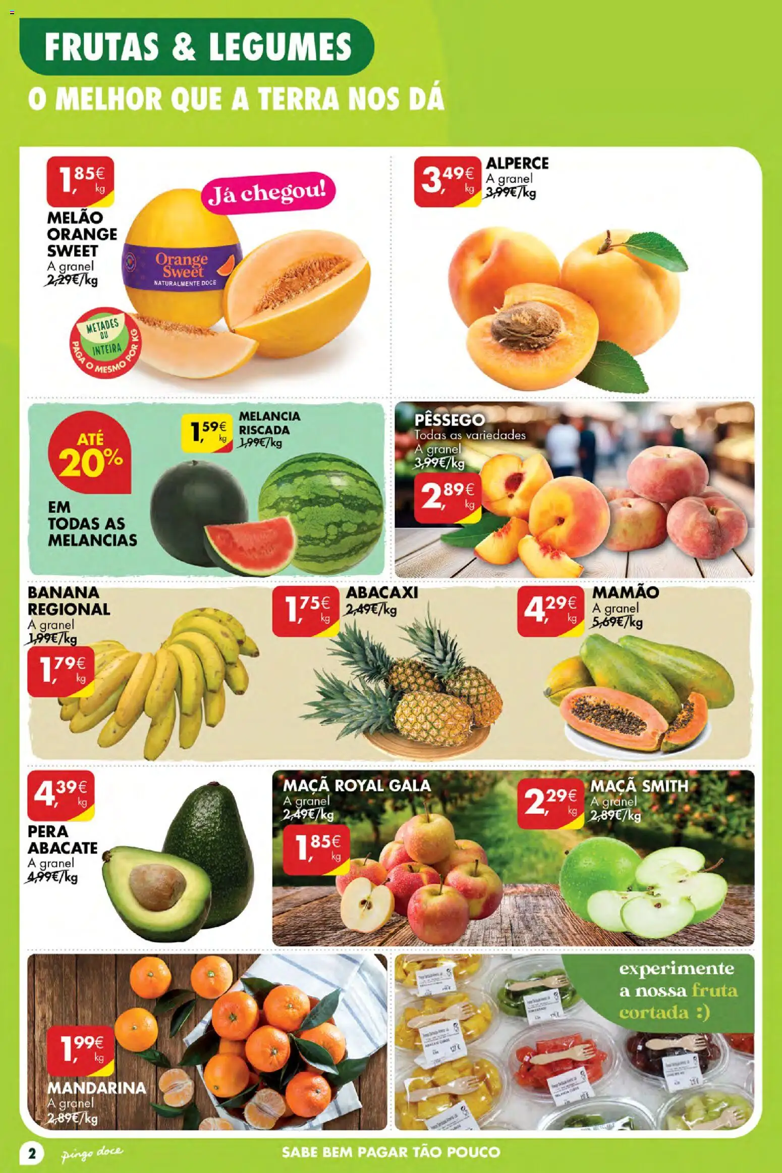 Pingo Doce Poupe Esta Semana Açores │ válido de 02/07/2026 | Página: 2 | Produtos: Maça, Abacate, Melão, Mamão